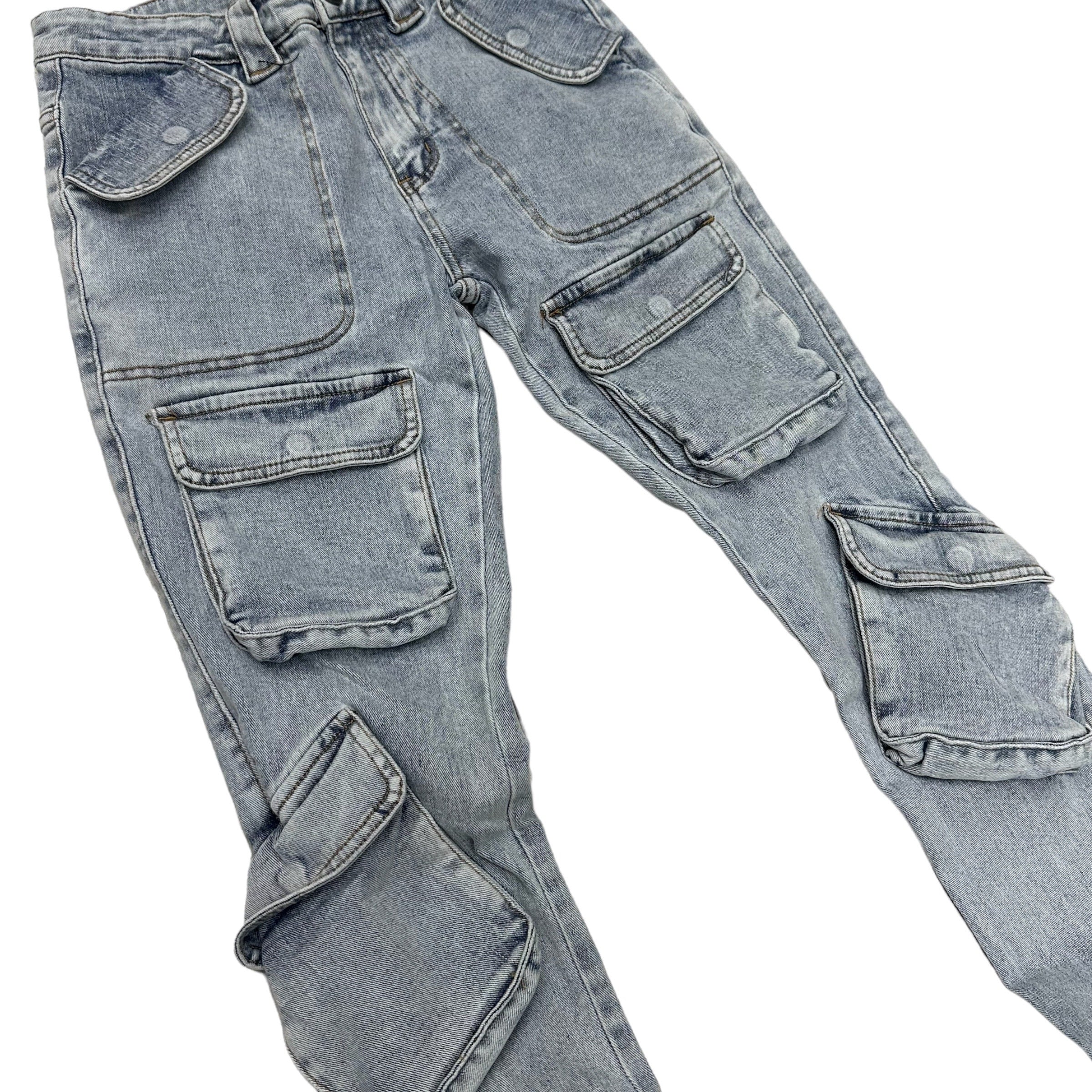 Vicious stacked cargo Denim Blue VC392