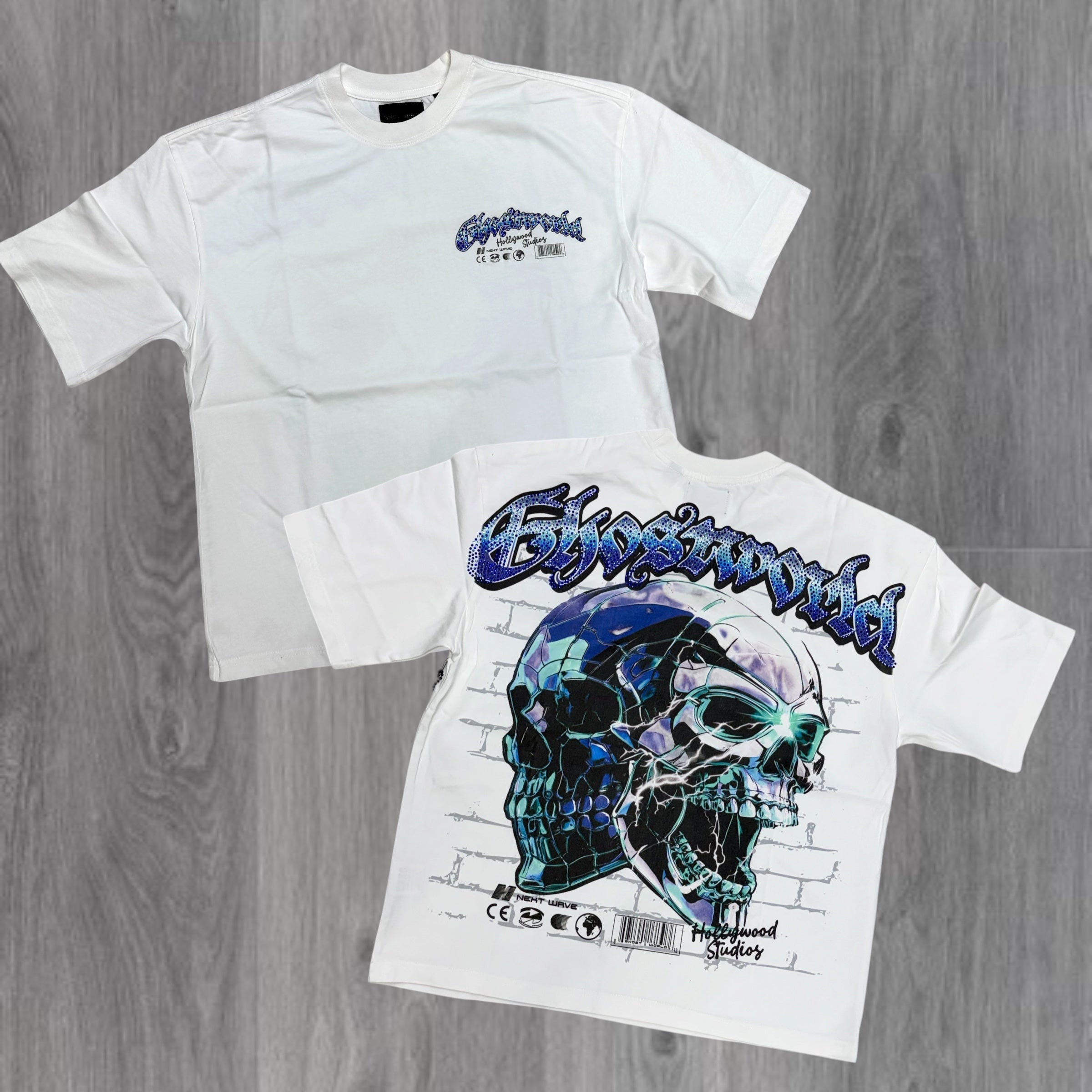 Ghost Wrld Diamond Skull Tee - White GST4