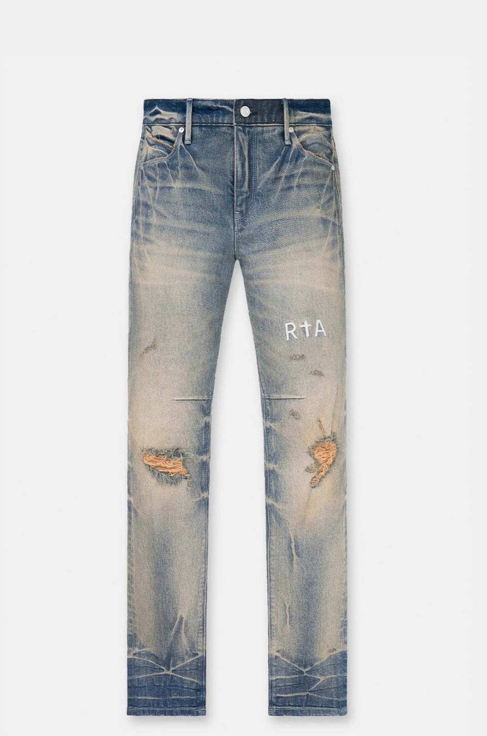 RTA Clean Rip Vintage Wash Denim D672