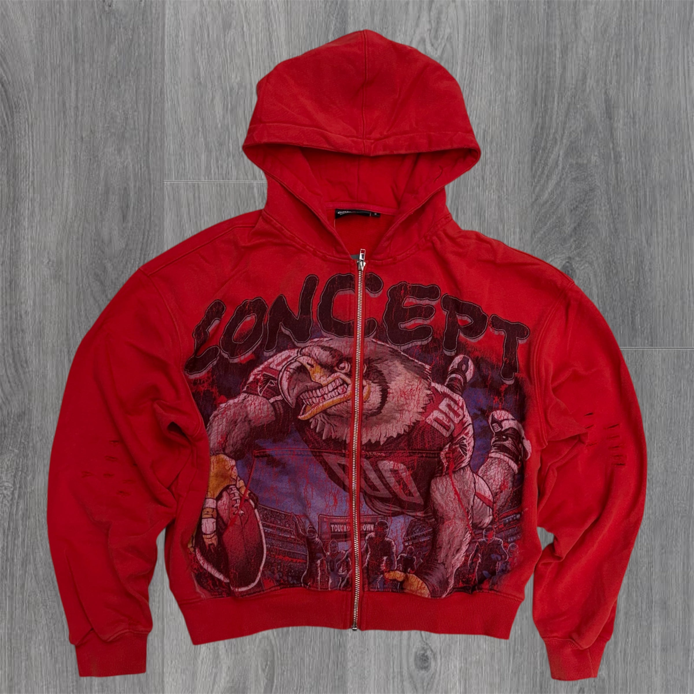 Concept - FALCON Zip up Hoodie - Red - 26