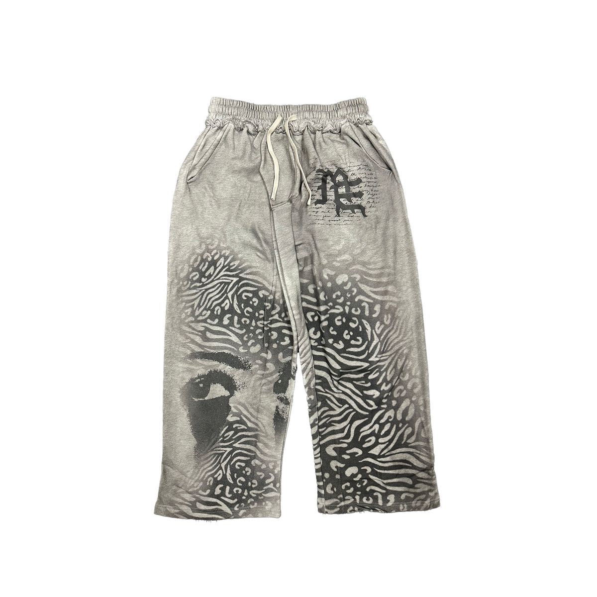 Mixed Emotion - Flare Sweat Pants- Grey