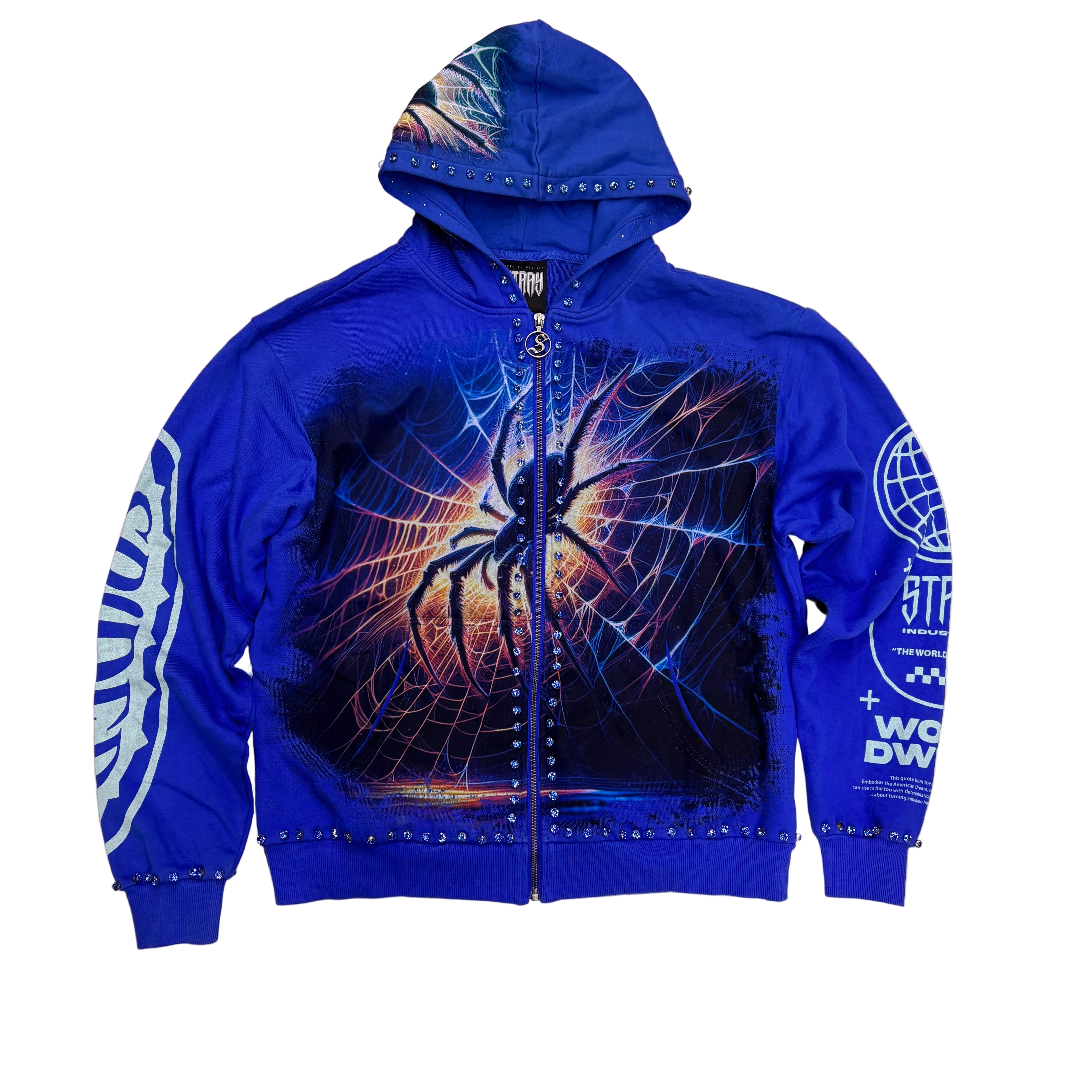 Stray - WEB Zip Up Hoodie - ROYAL - 1546