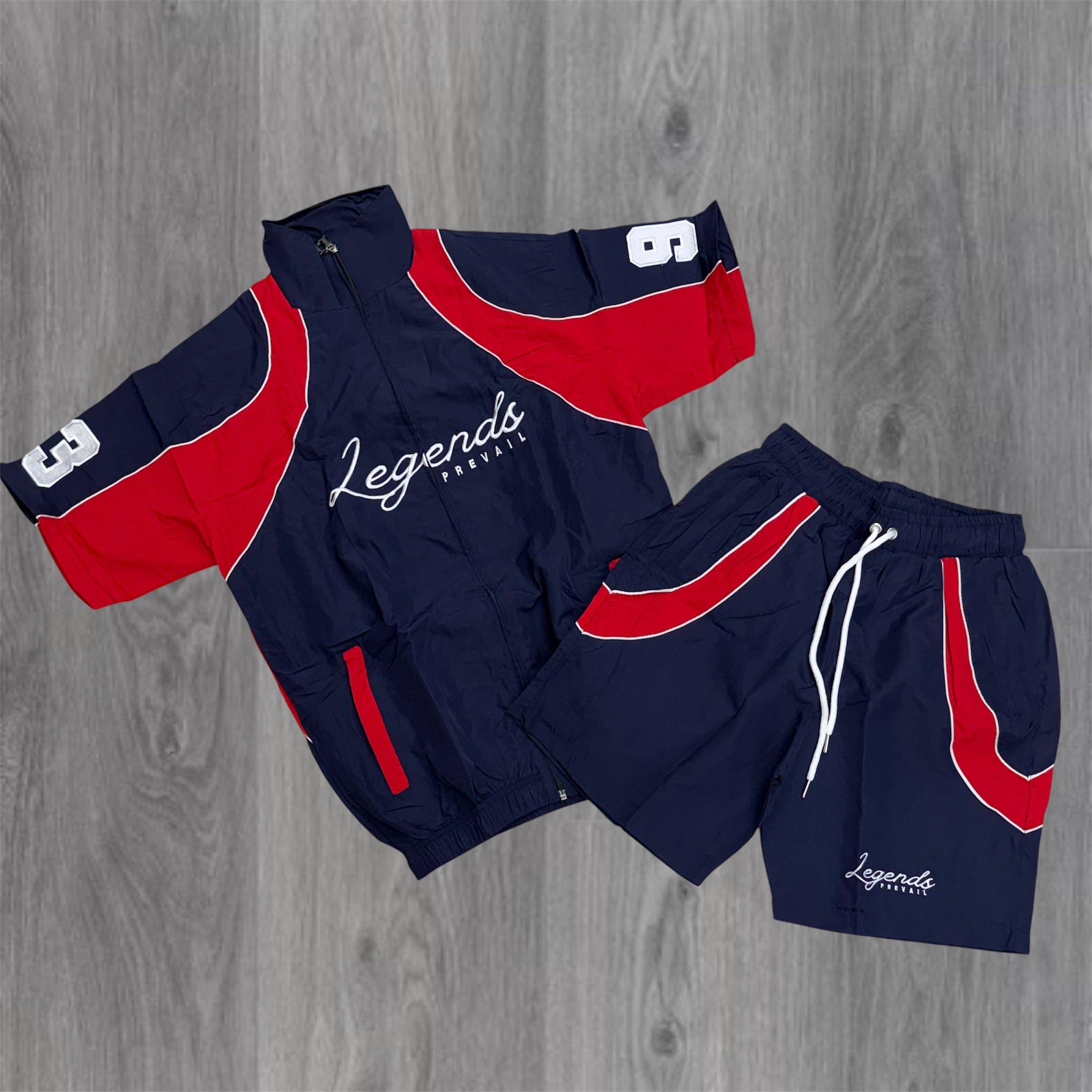 Prevail - LP Windbreaker Set - Navy/Red