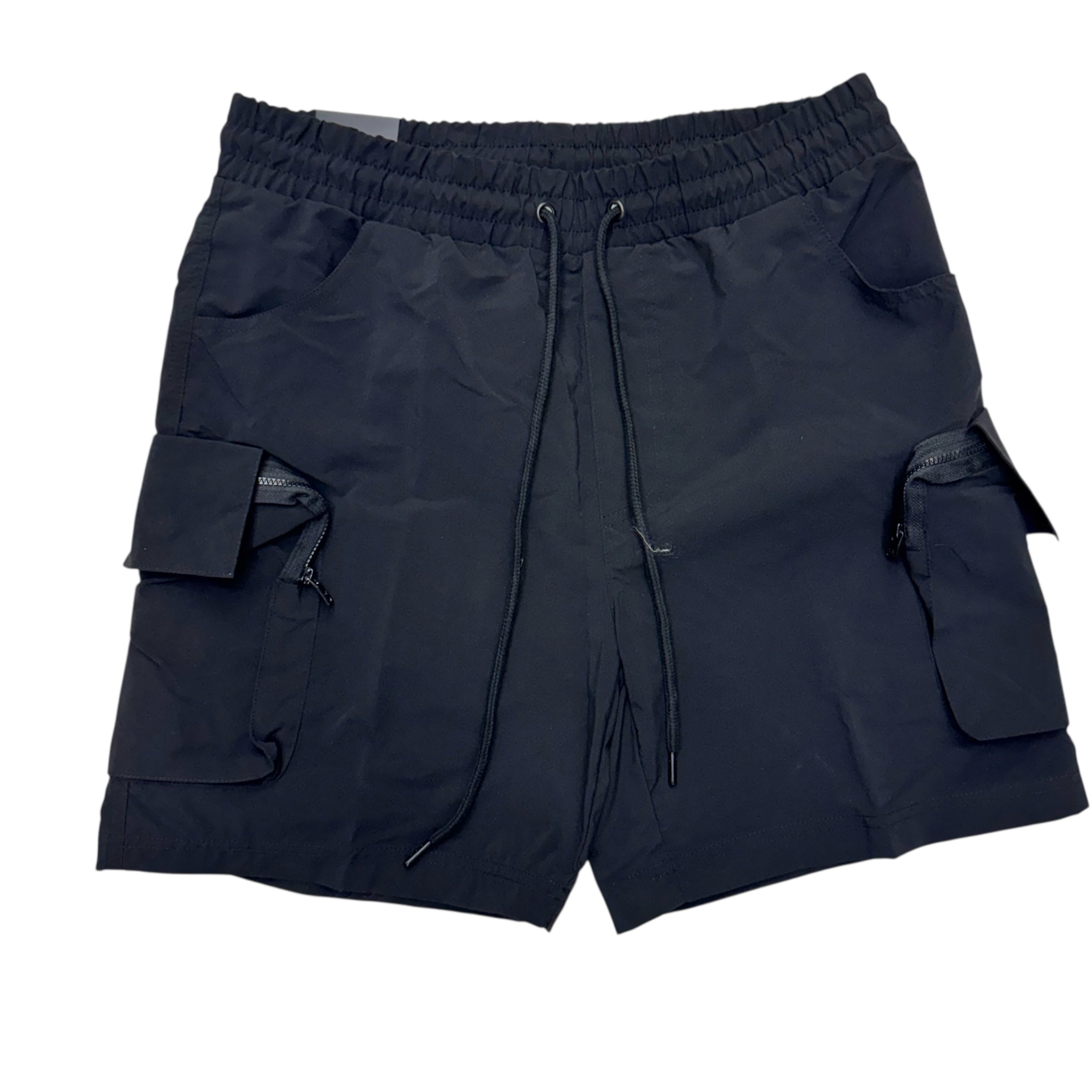 Rebel Utility Nylon Shorts Black 911