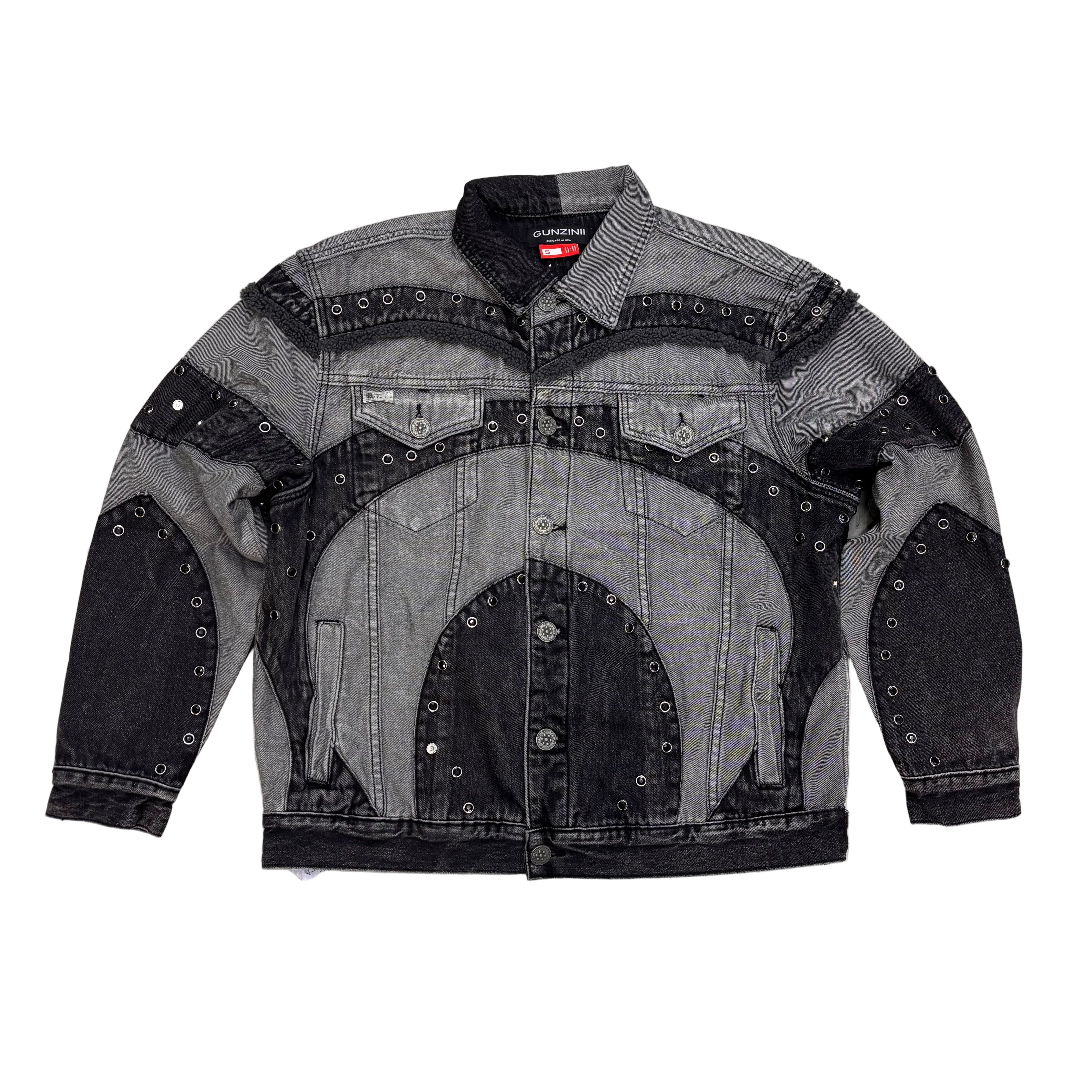 Gunzini - Studs Denim Jacket - BLK - Gz751
