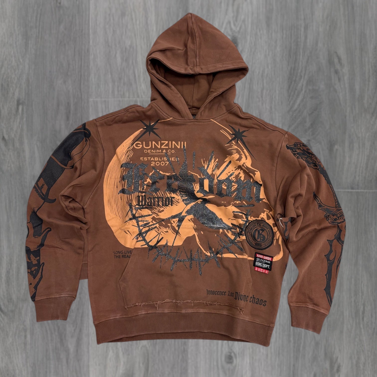 Gunzini - FREEDOM Hoodie - BROWN - Gz839