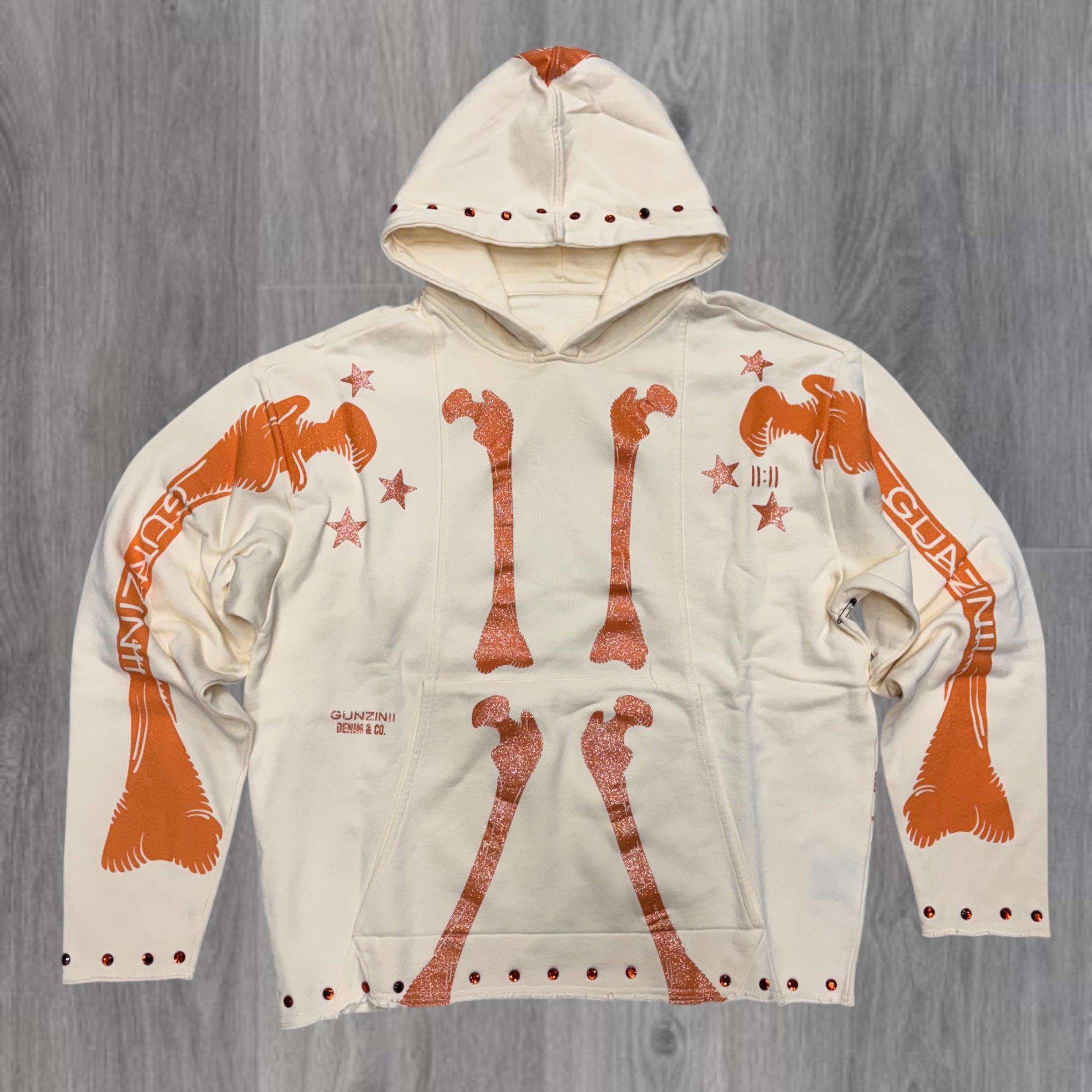 Gunzinii - Bones Hoodie - Off White - GZ822