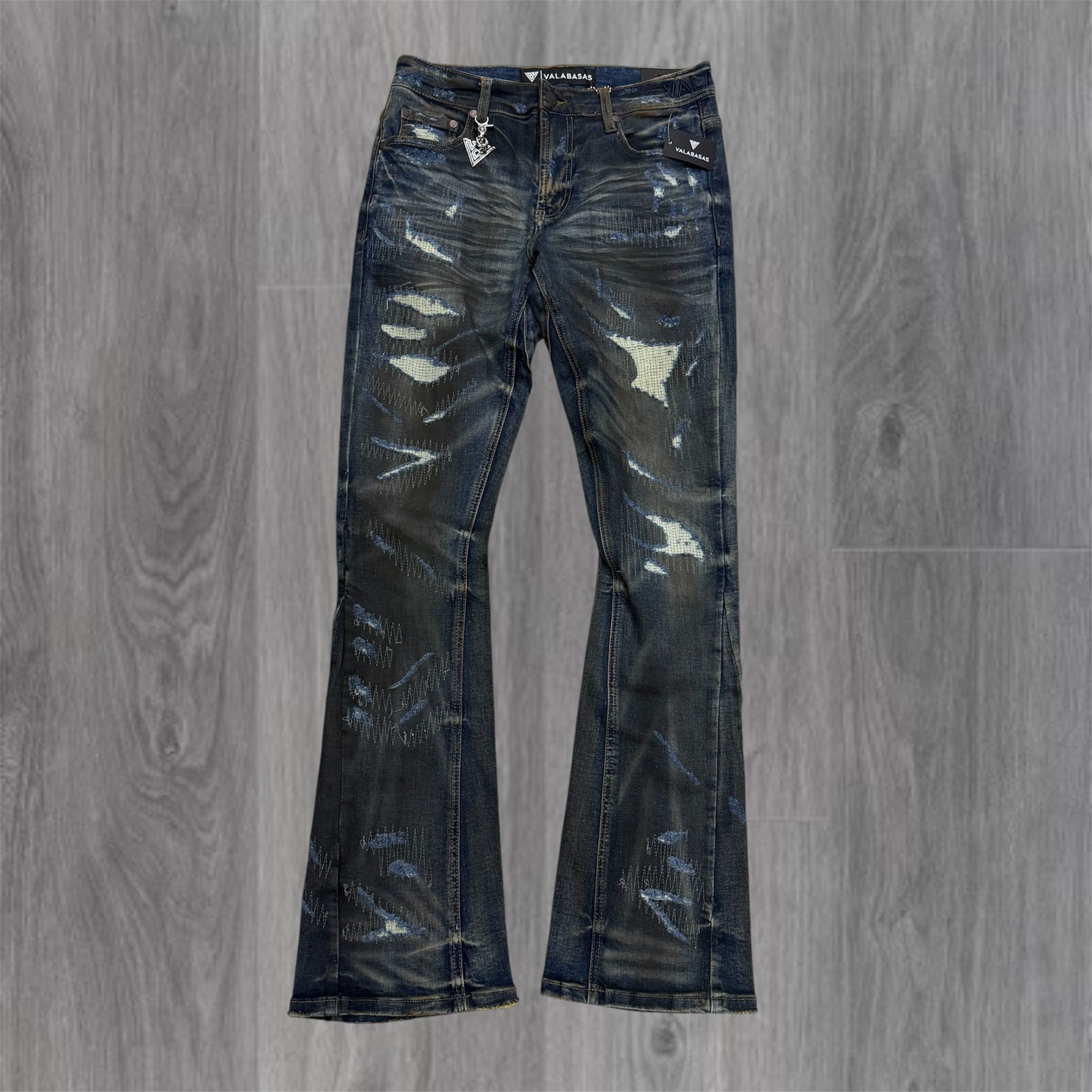 Valabasas - Fugitive Stacked Denim - Dirty Dark Blue - 1107