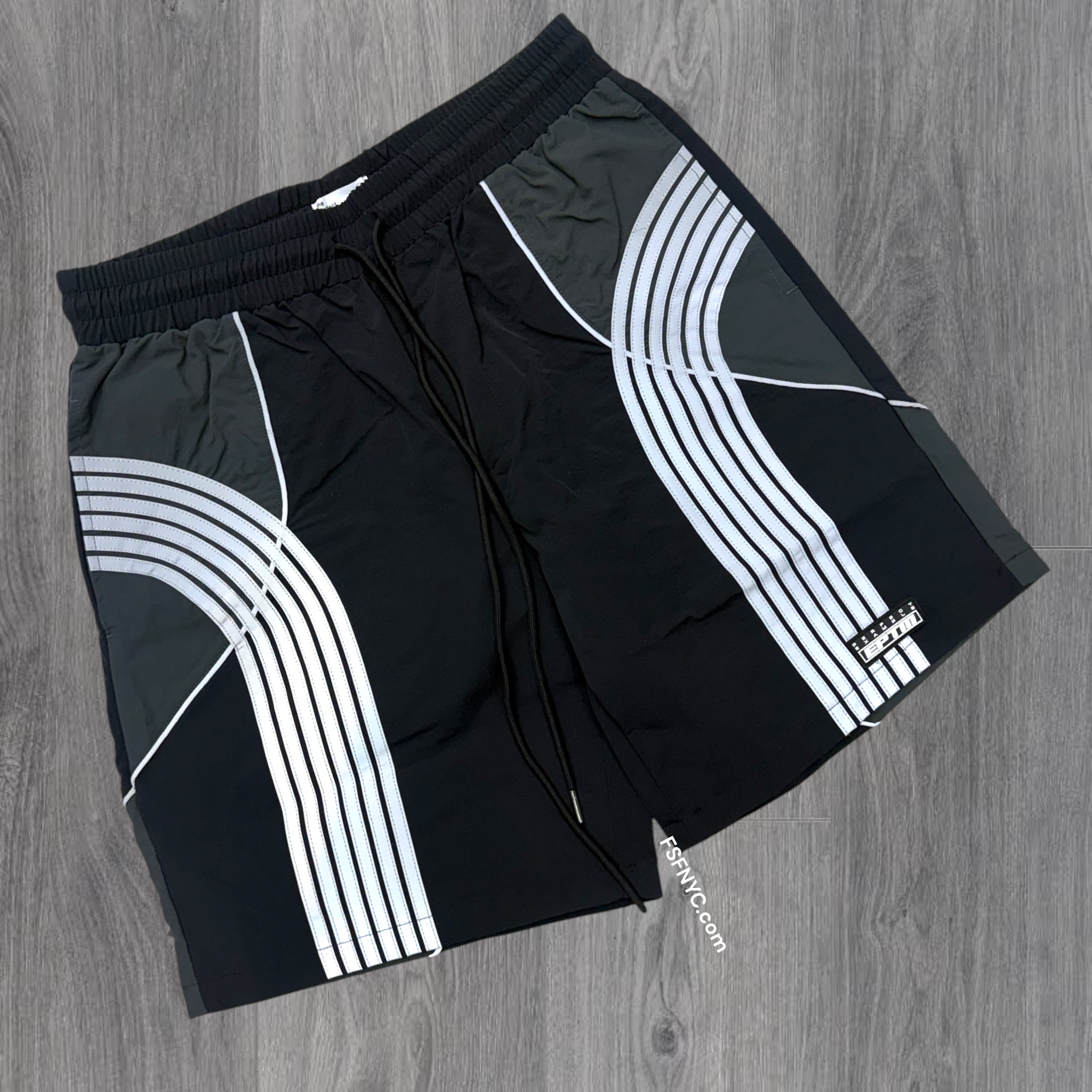 EPTM - Stripe Windbreaker Shorts - Black