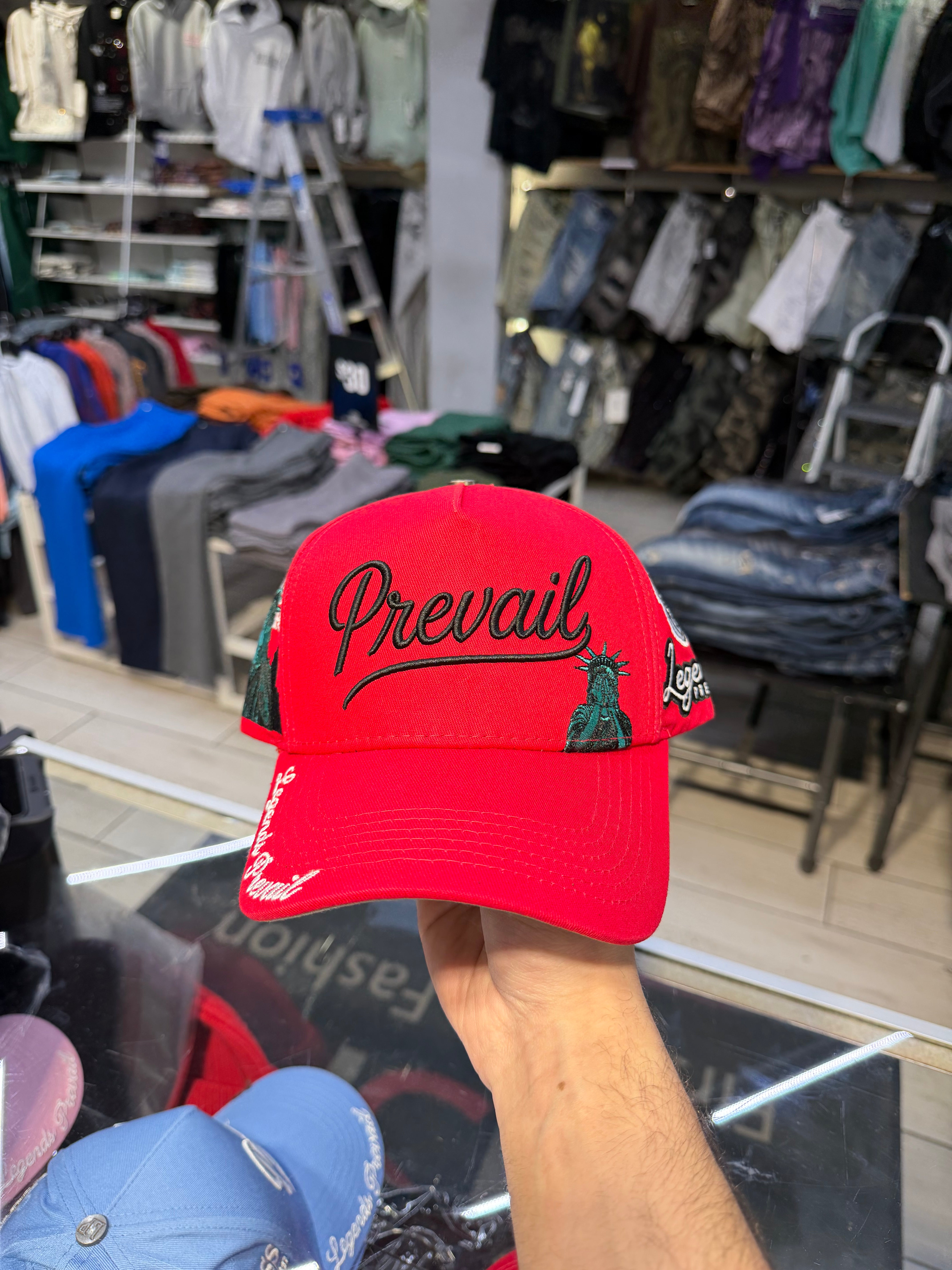 Prevail - Patch Trucker Hat - Red/Black