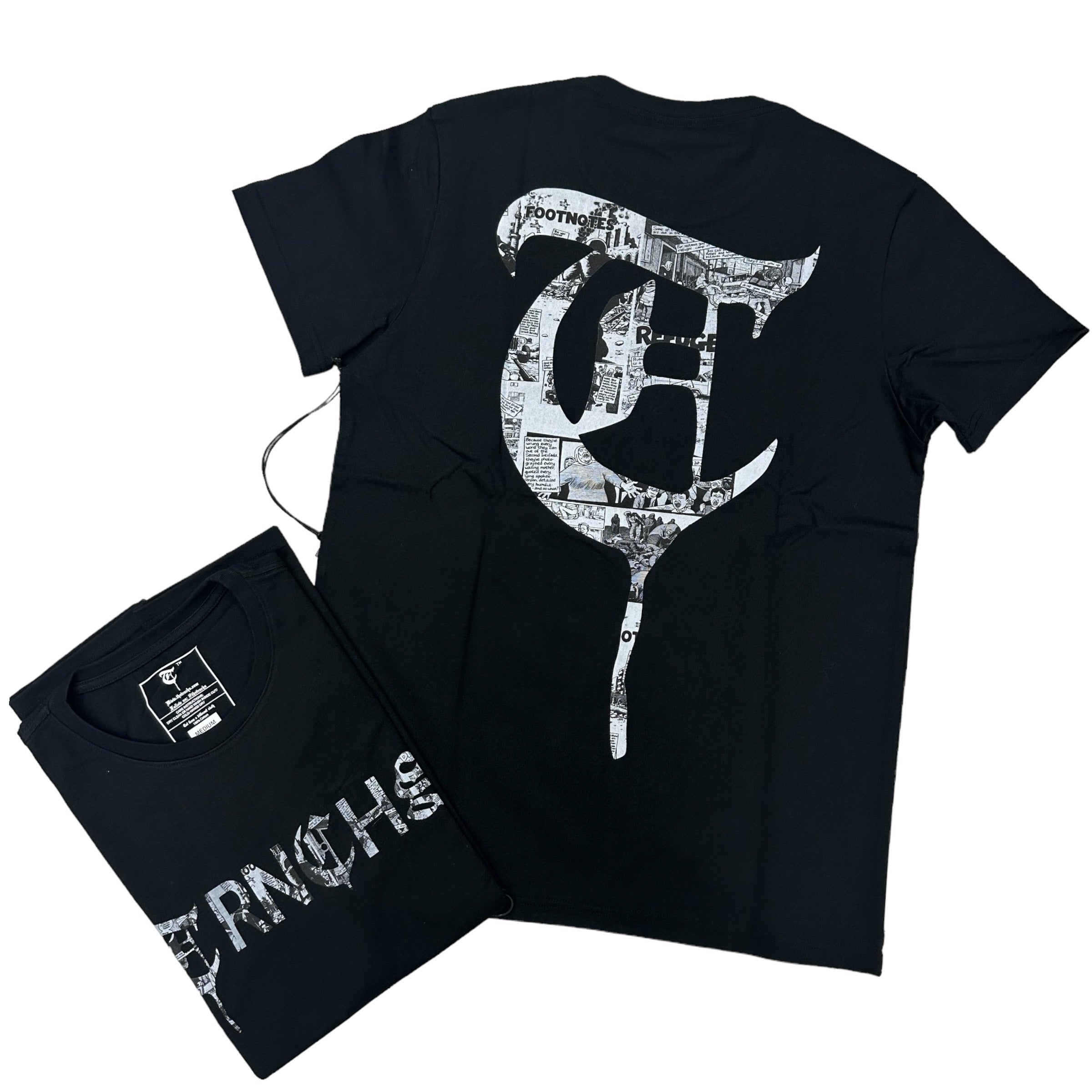Trnchs Classic "T"  Vintage Oversize Tee Black/White