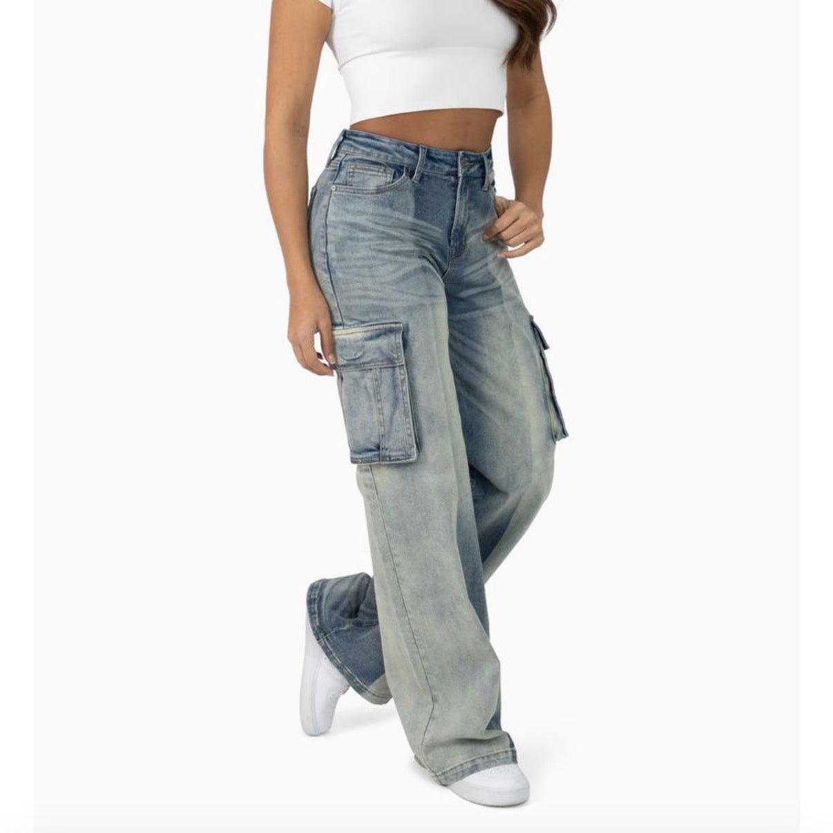 The Red - High Rise Washed Jeans - Ray Blue S104