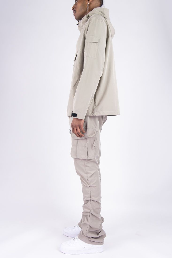 Rebel - STACKED NYLON PANT - CARGO PANTS (TAUPE) 422