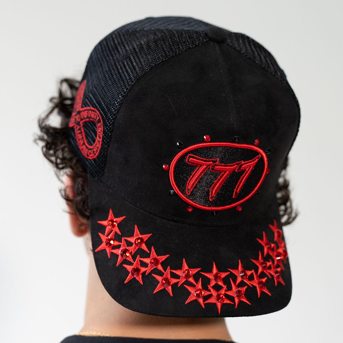 Hudson - 777 Circle Trucker hat - Black/Red V1
