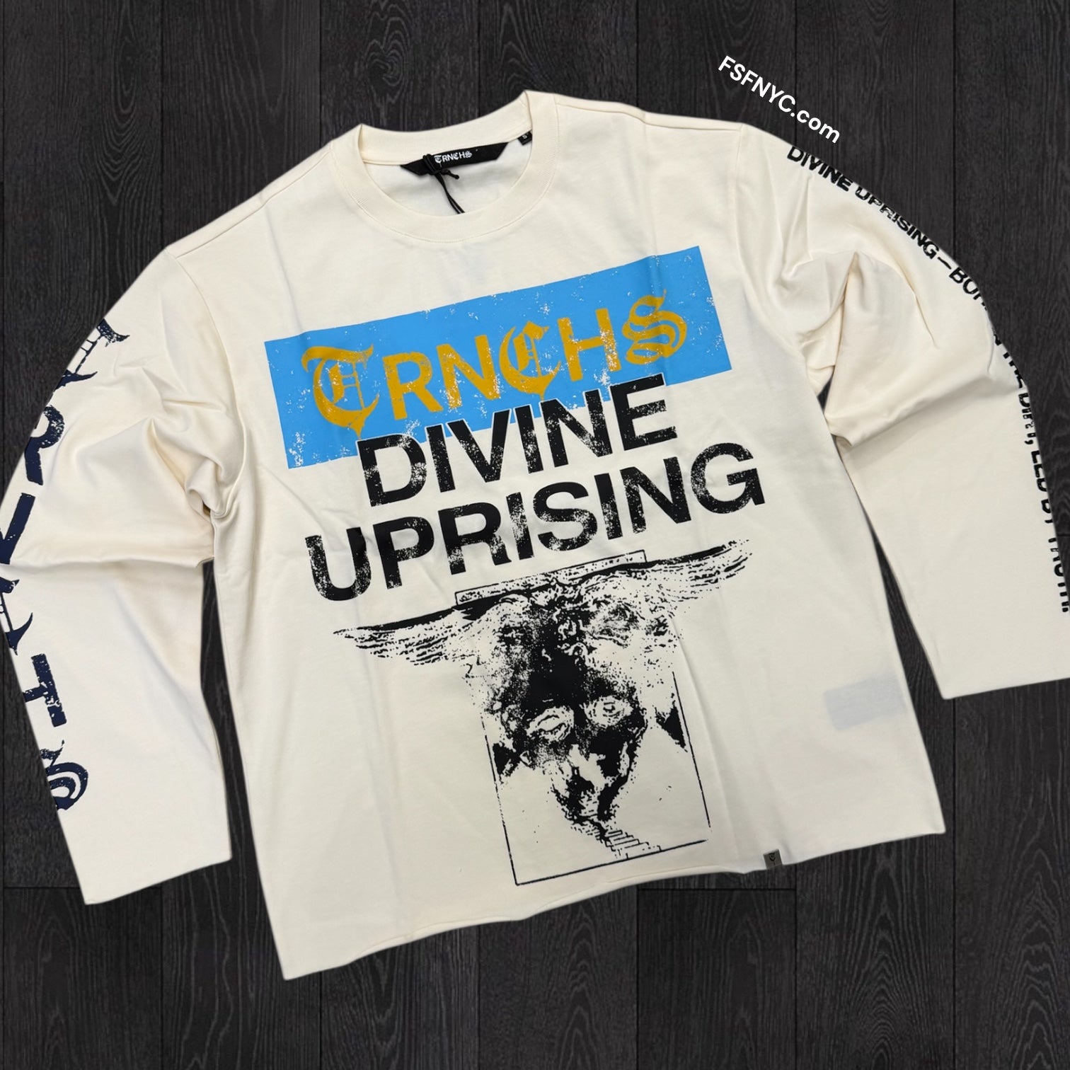 TRNCHS - Uprising long sleeve T-Shirt - Off White - 2506