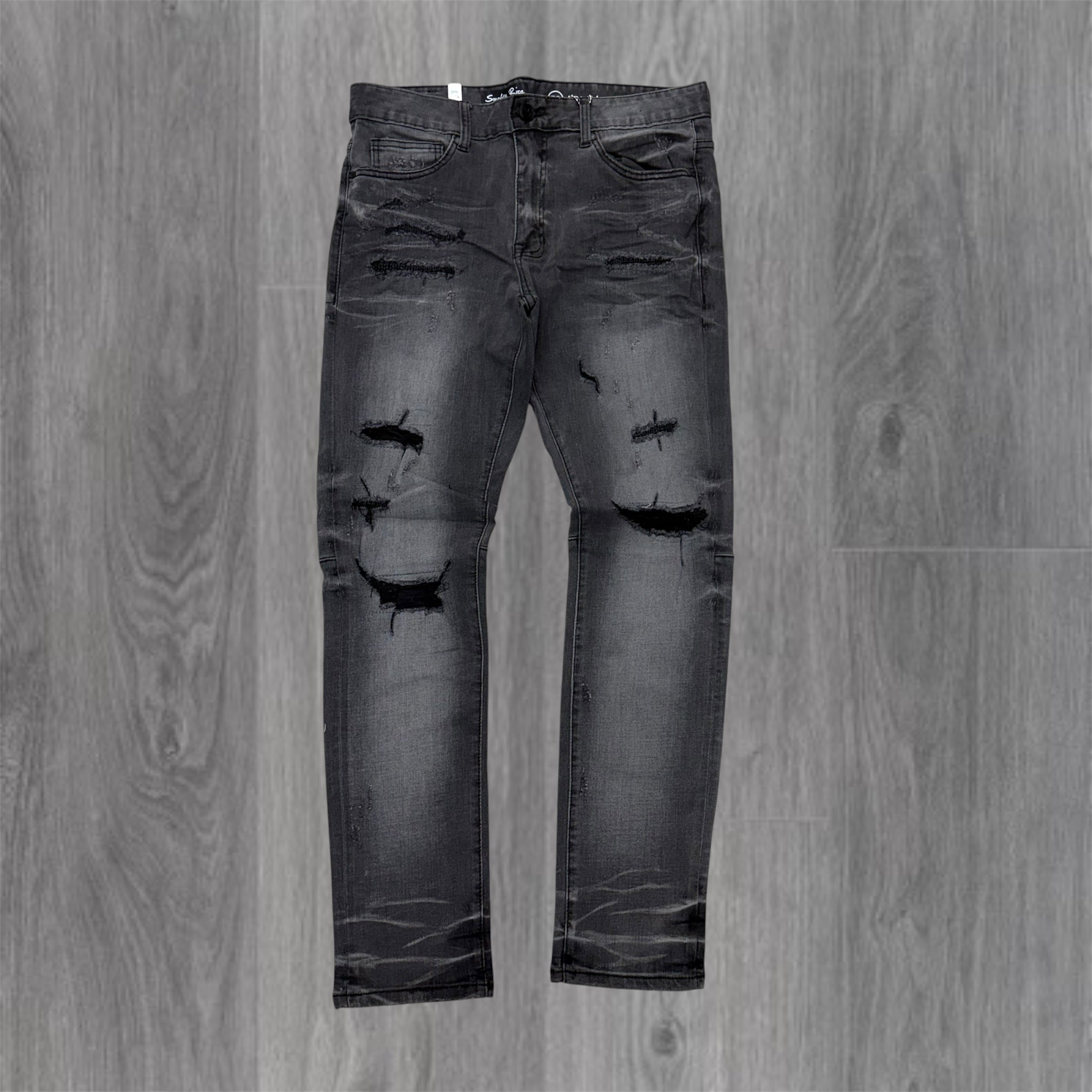 Rise - Vintage Wash Denim - Kuma Black - 23733