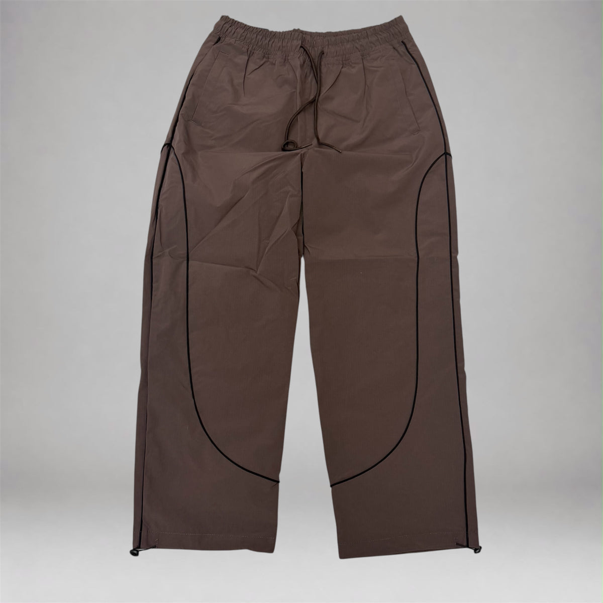 Baruda - Windbreaker Piping Pants - Brown - 430