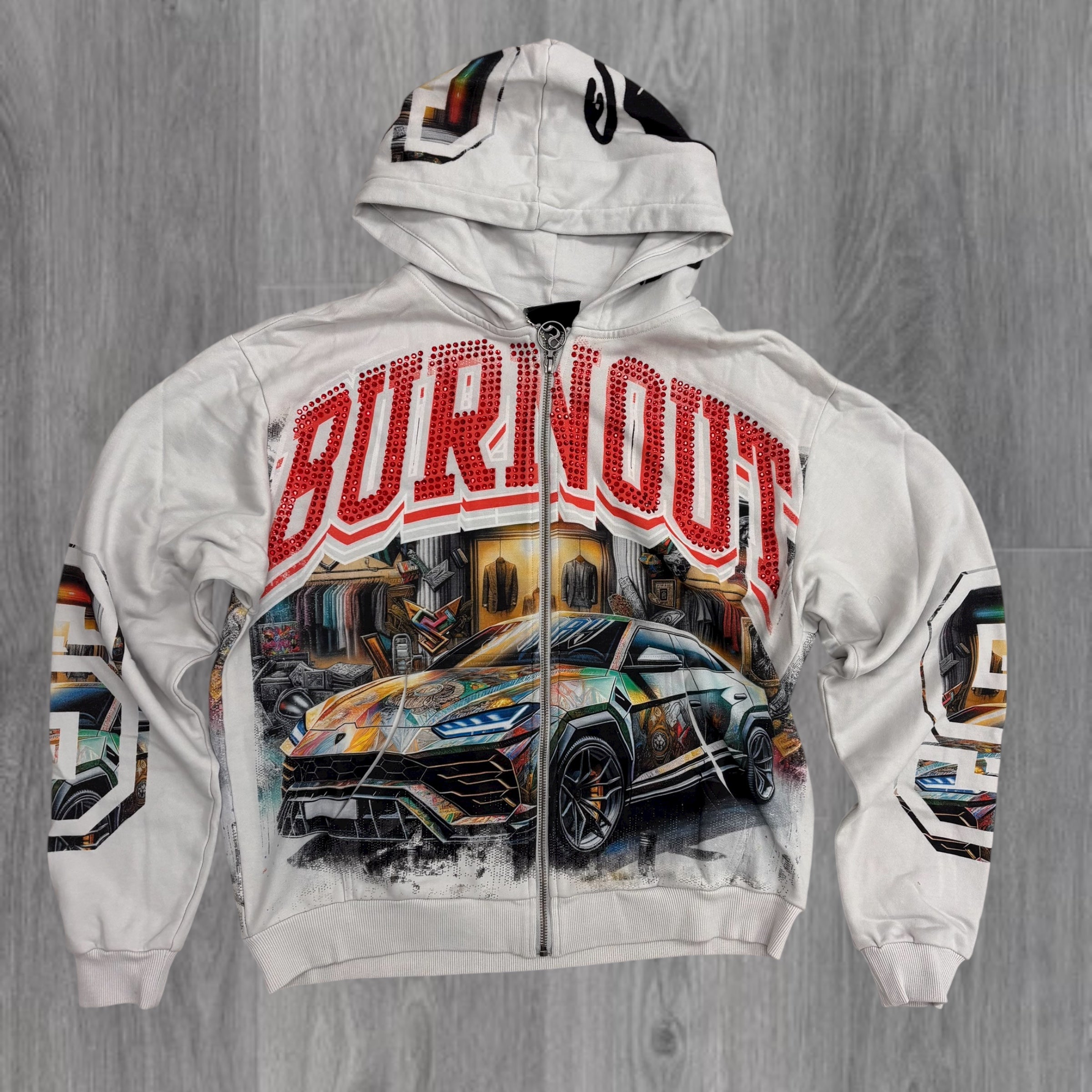 Stray - BURNOUT Zip Up Hoodie - GRY 1524