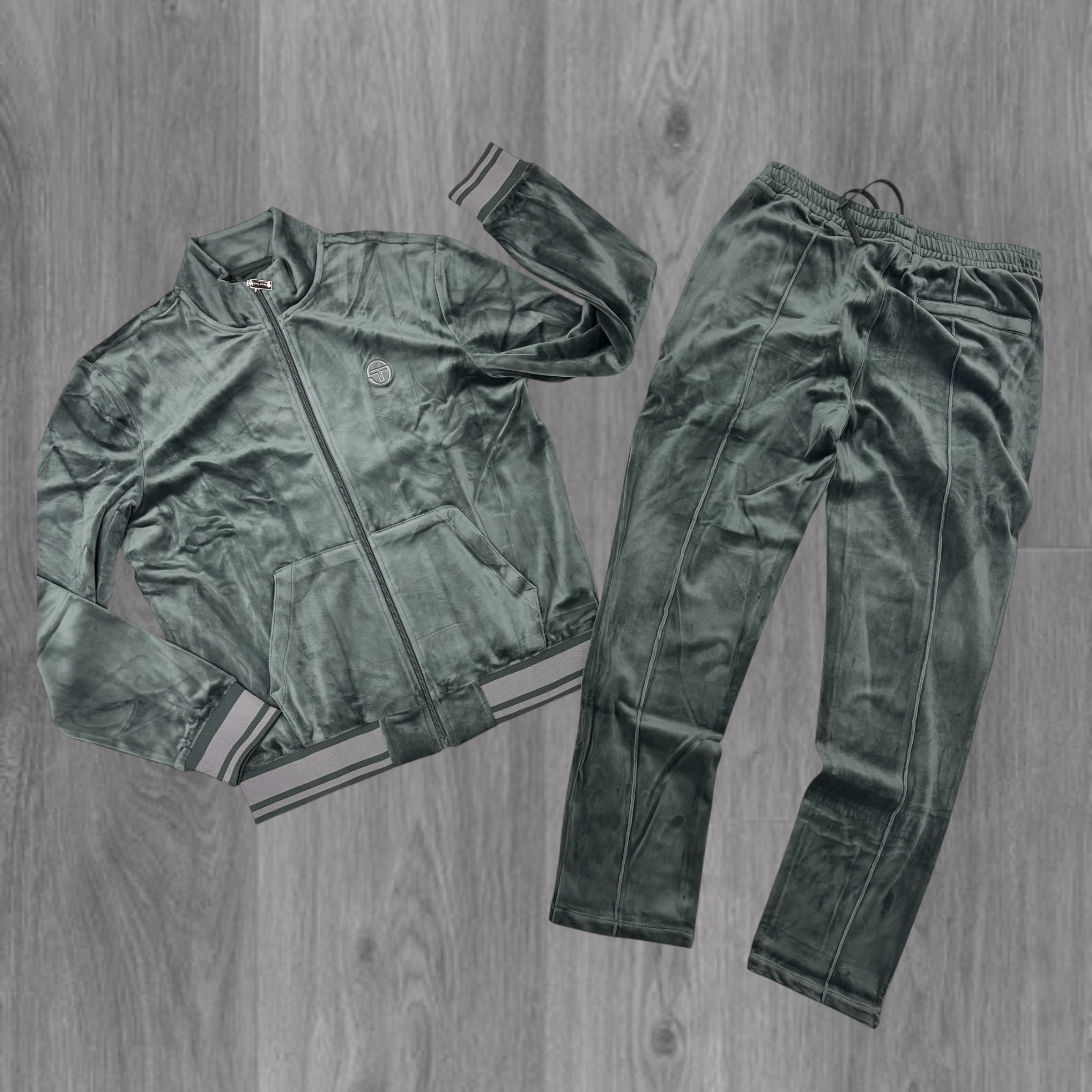 Sergio Tacchini - Viaggioa Velour Track Set - Green Gables