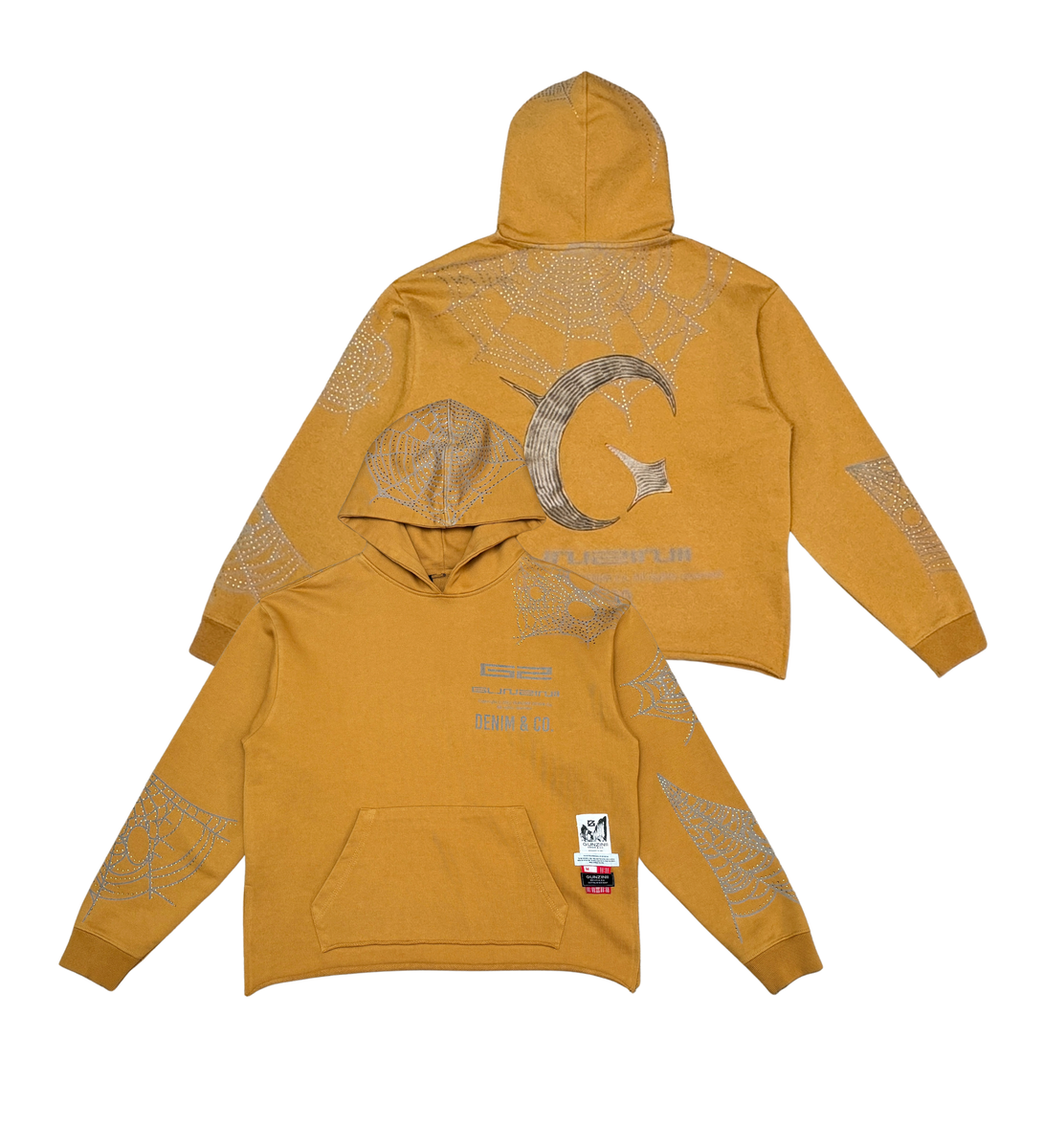 Gunzinii - Rhinestone "C" Hoodie - Caramel - GZ579