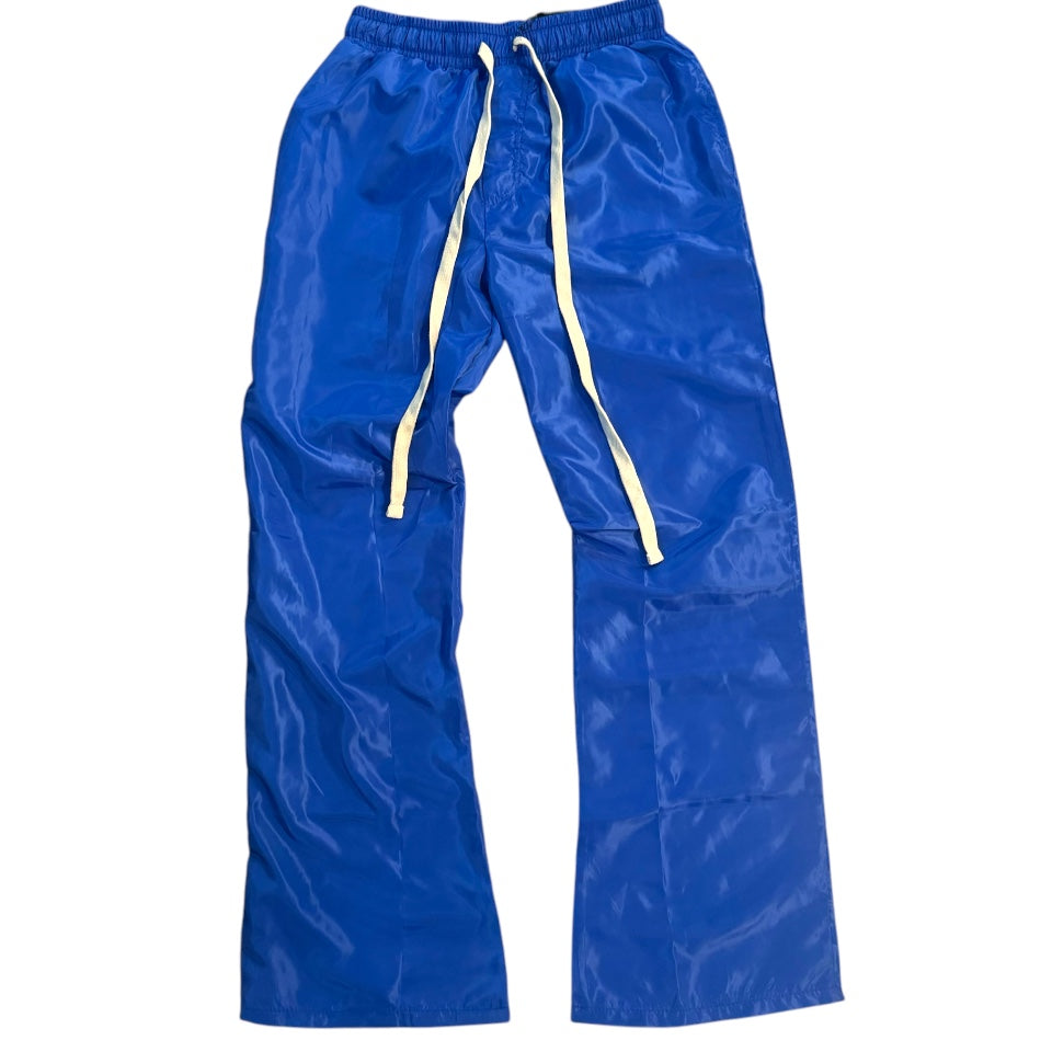 Nylon Stacked Pants Plain Royal Blue (fit Slim, go up 1 size )