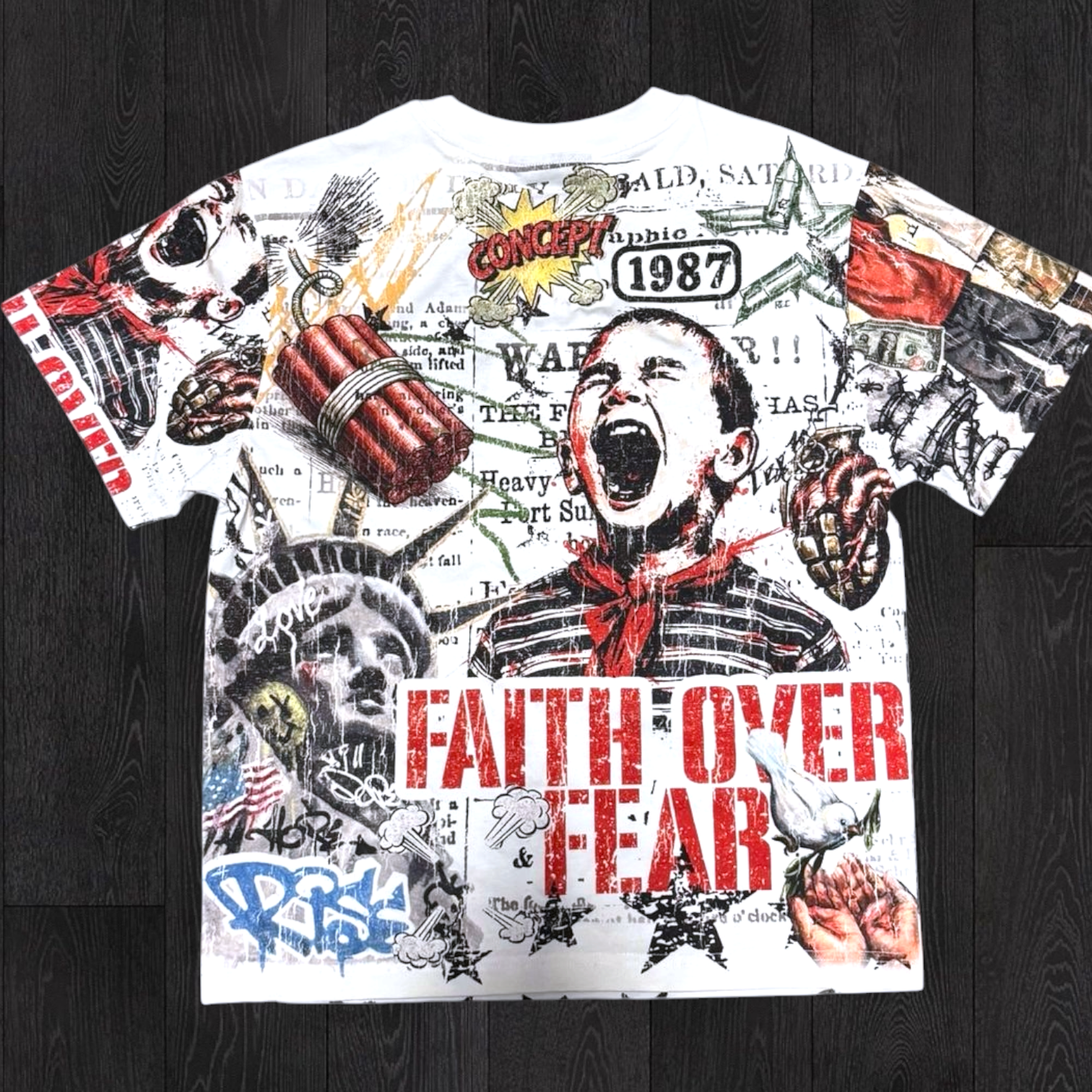 Con - Over Fear T-shirt - White - 4