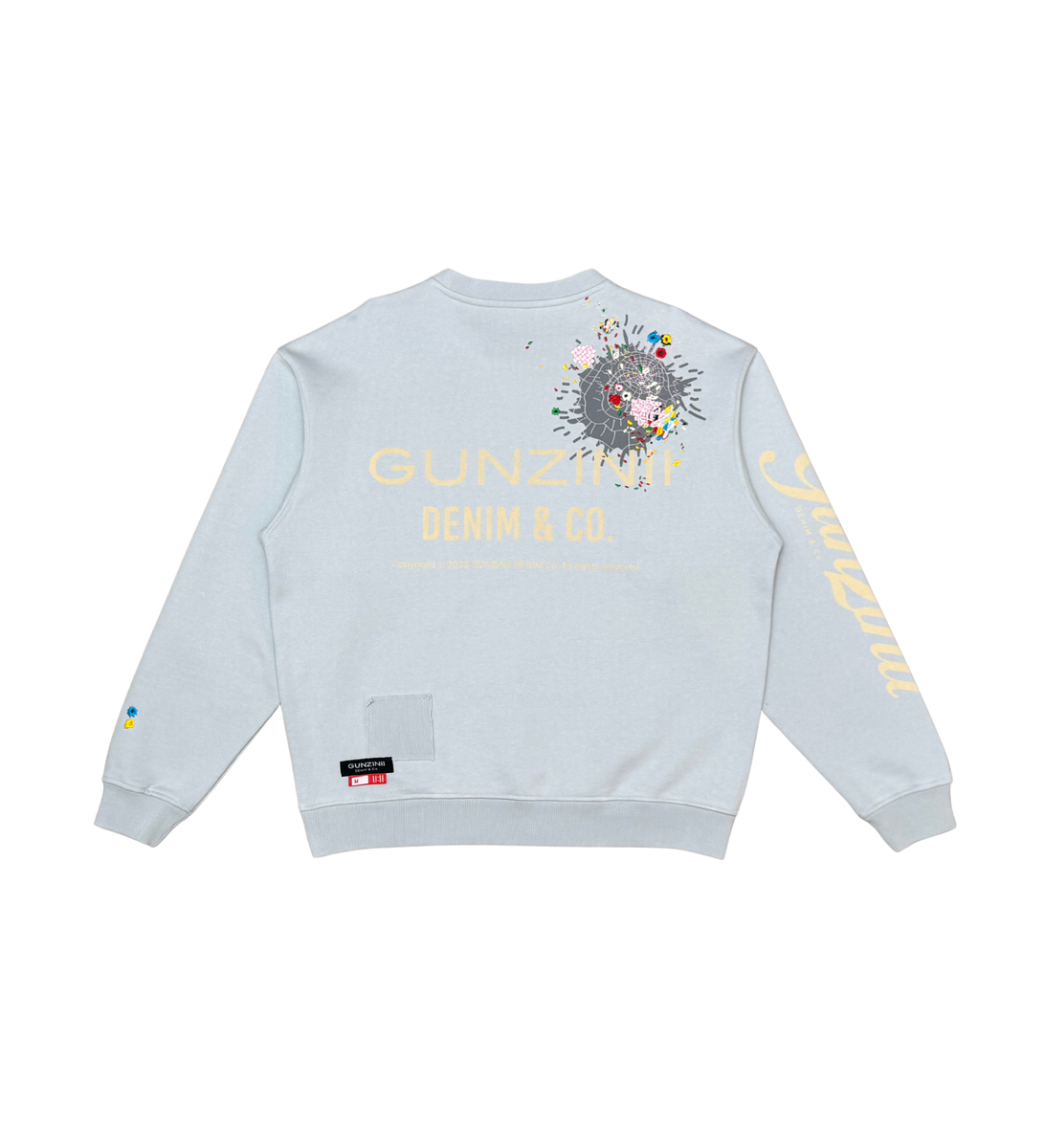 Gunzinii - Splatter Crew Sweatshirt - Grey - GZ503