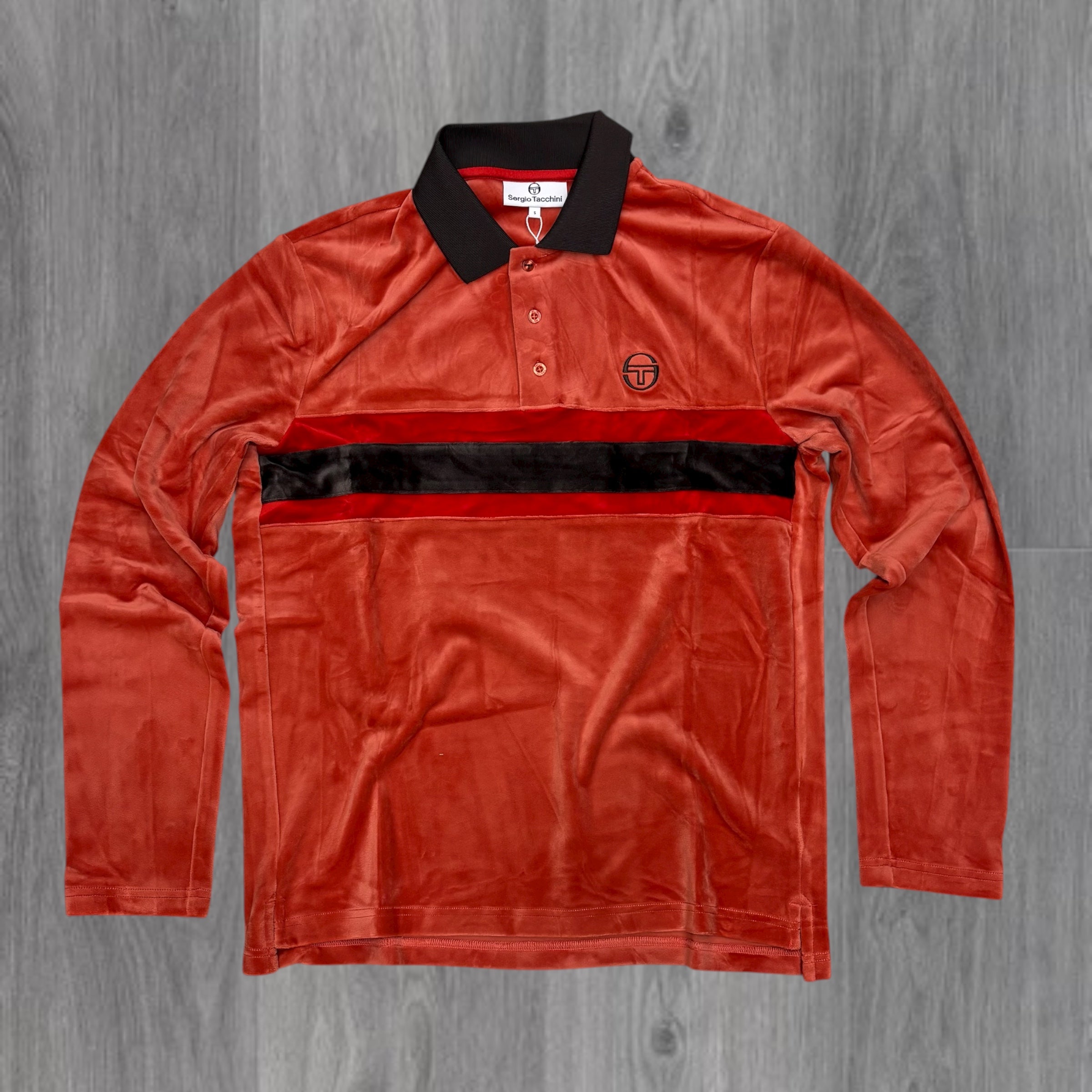 Sergio Tacchini - Velour Banda Polo - Hot Sauce