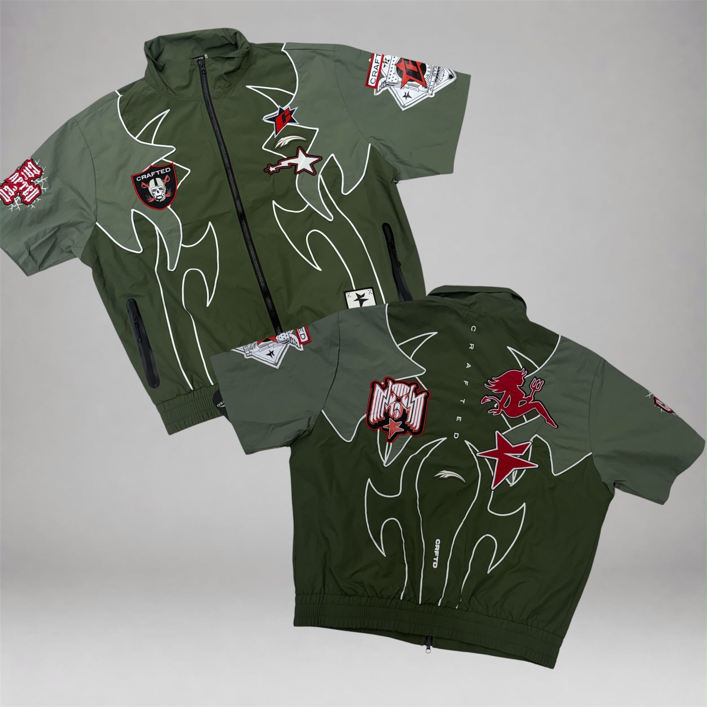 Crafted - Windbreaker Top - Army 575