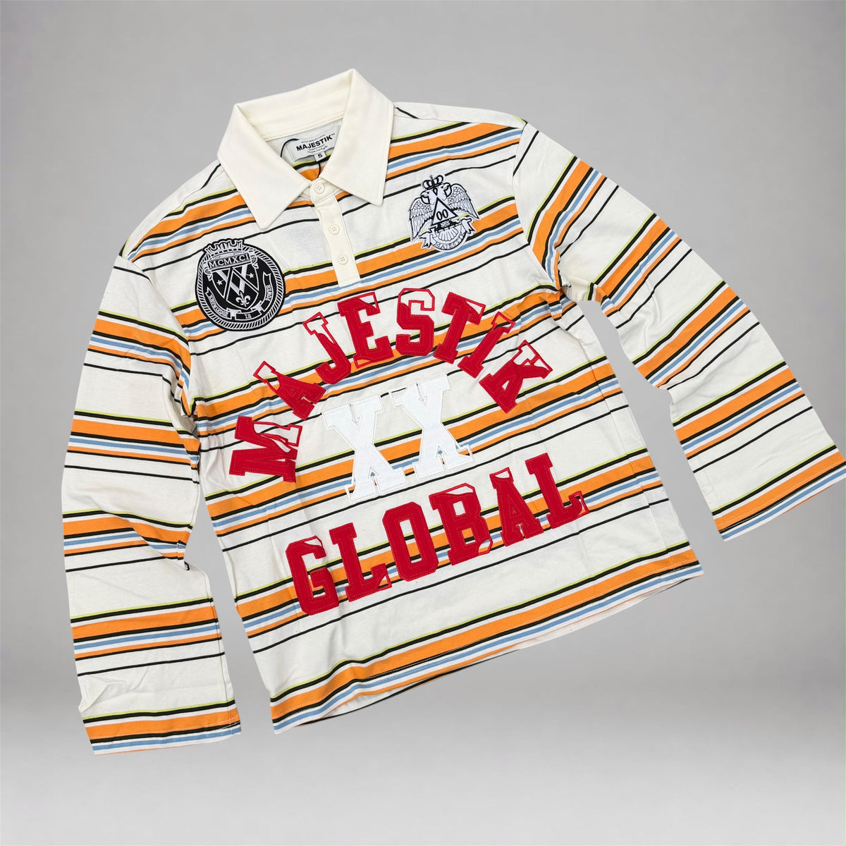 MJSTK - Multi Stripe Polo - Orange - 26825