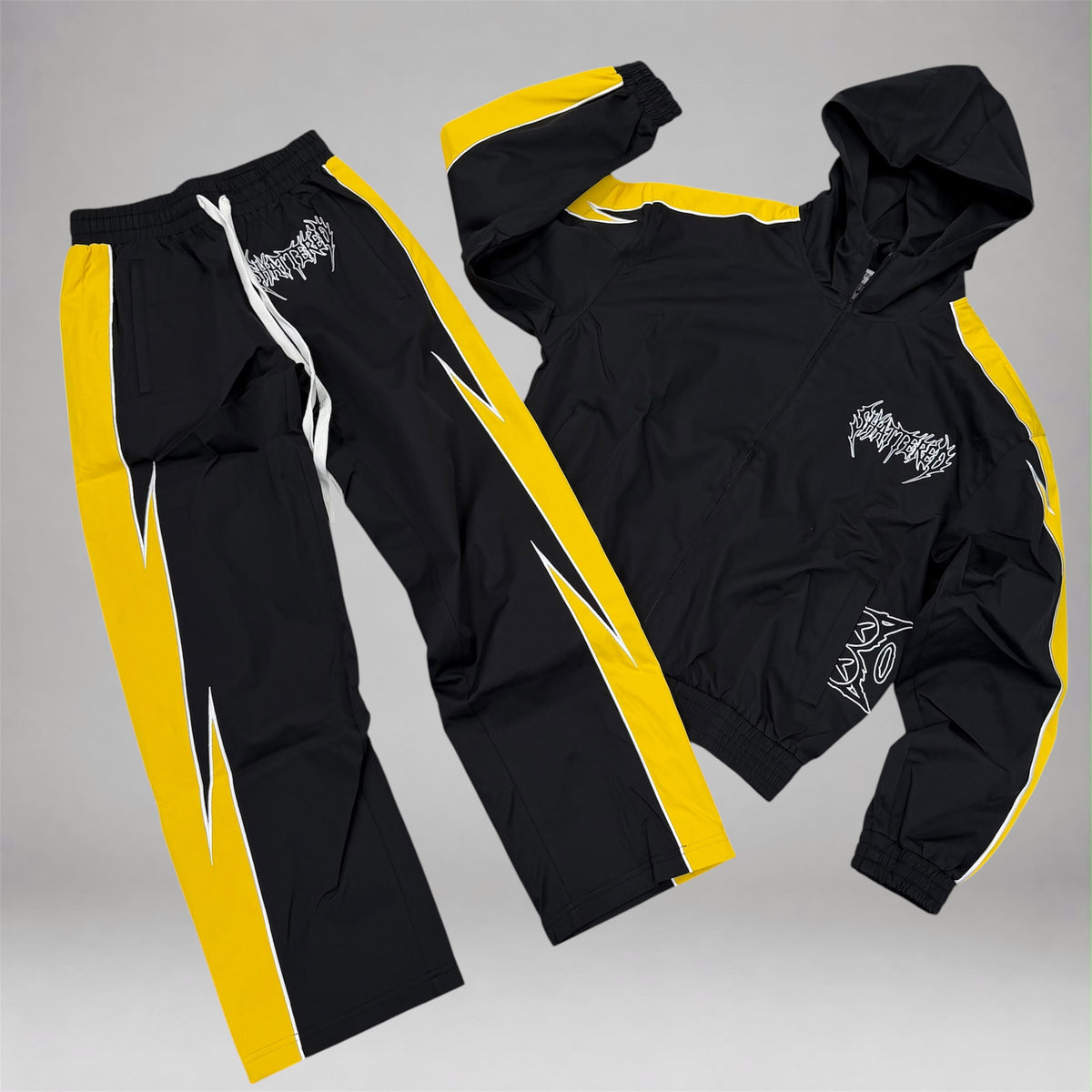 Shattered - Classic Heart Windbreaker Set - Black/Yellow