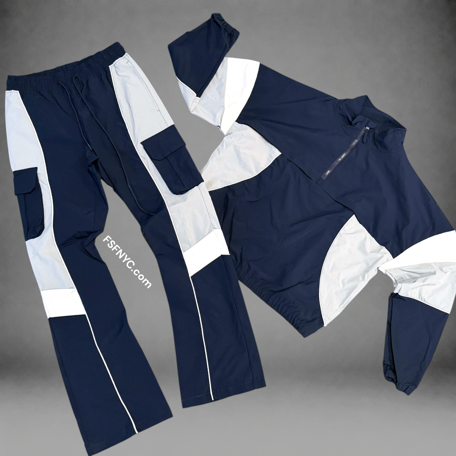 Baruda - Quarter zip Nylon Set - Navy - 801