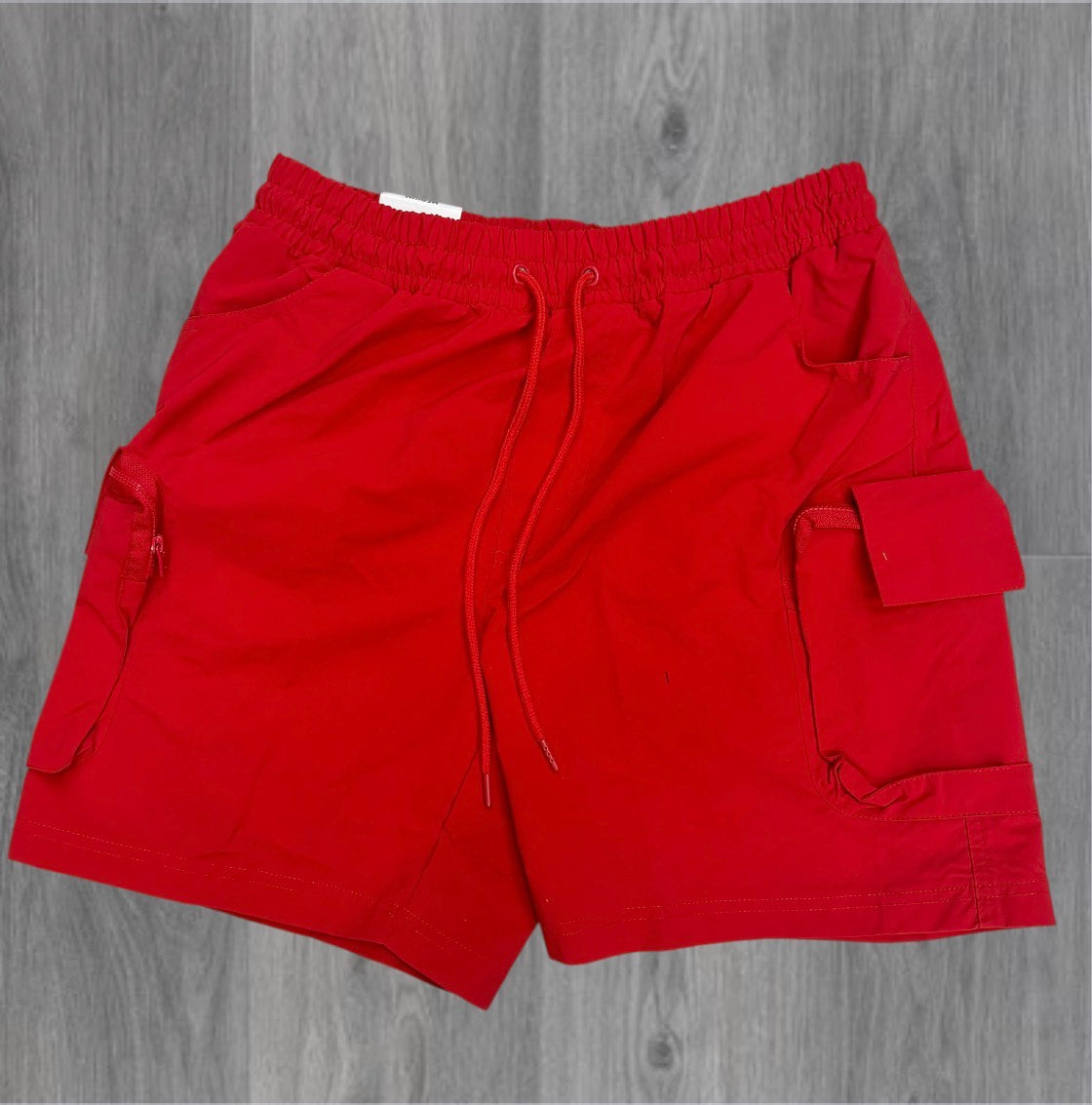 Rebel - Utility Nylon Shorts - Red - 911