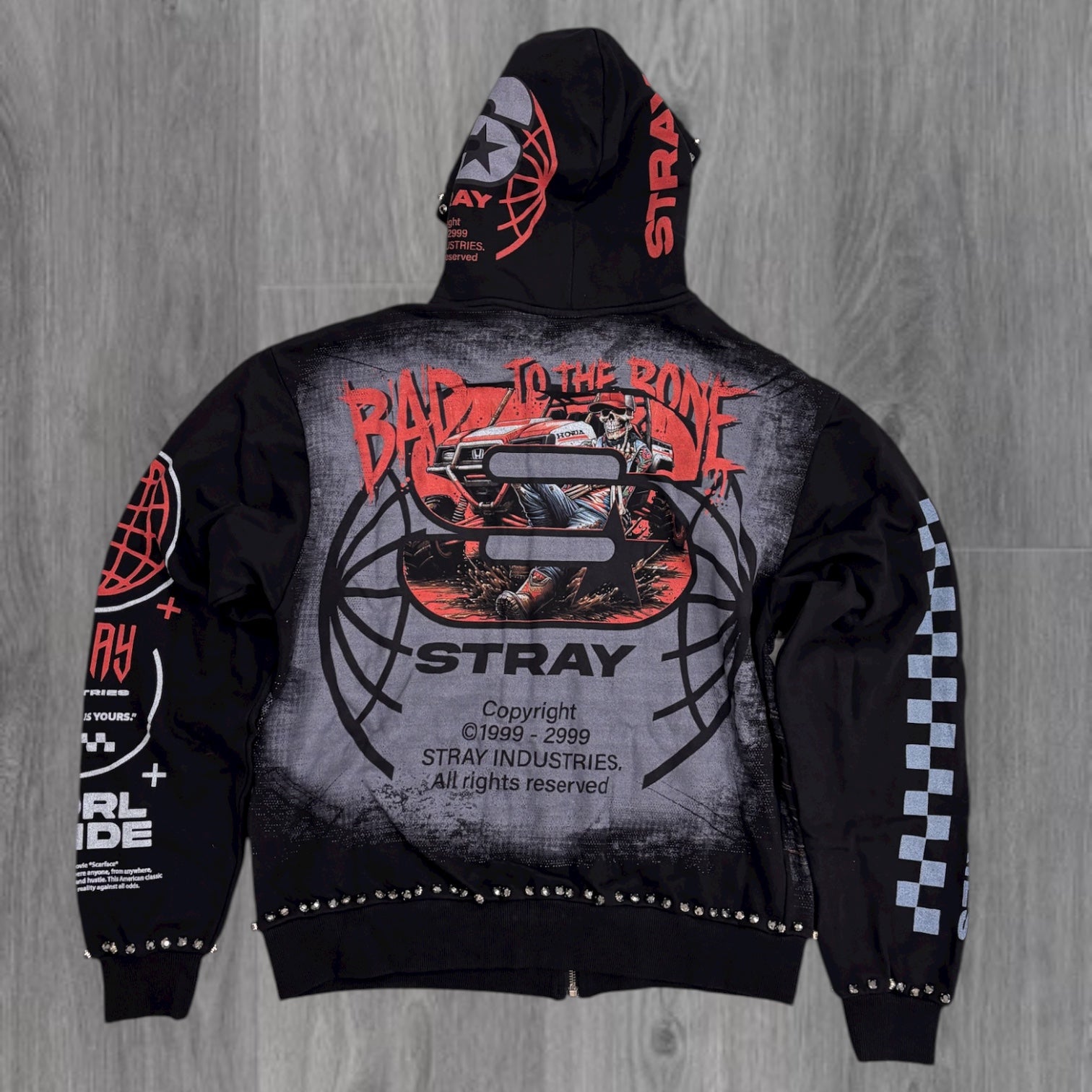 Stray - ATV Zip Up Hoodie - BLK - 1554