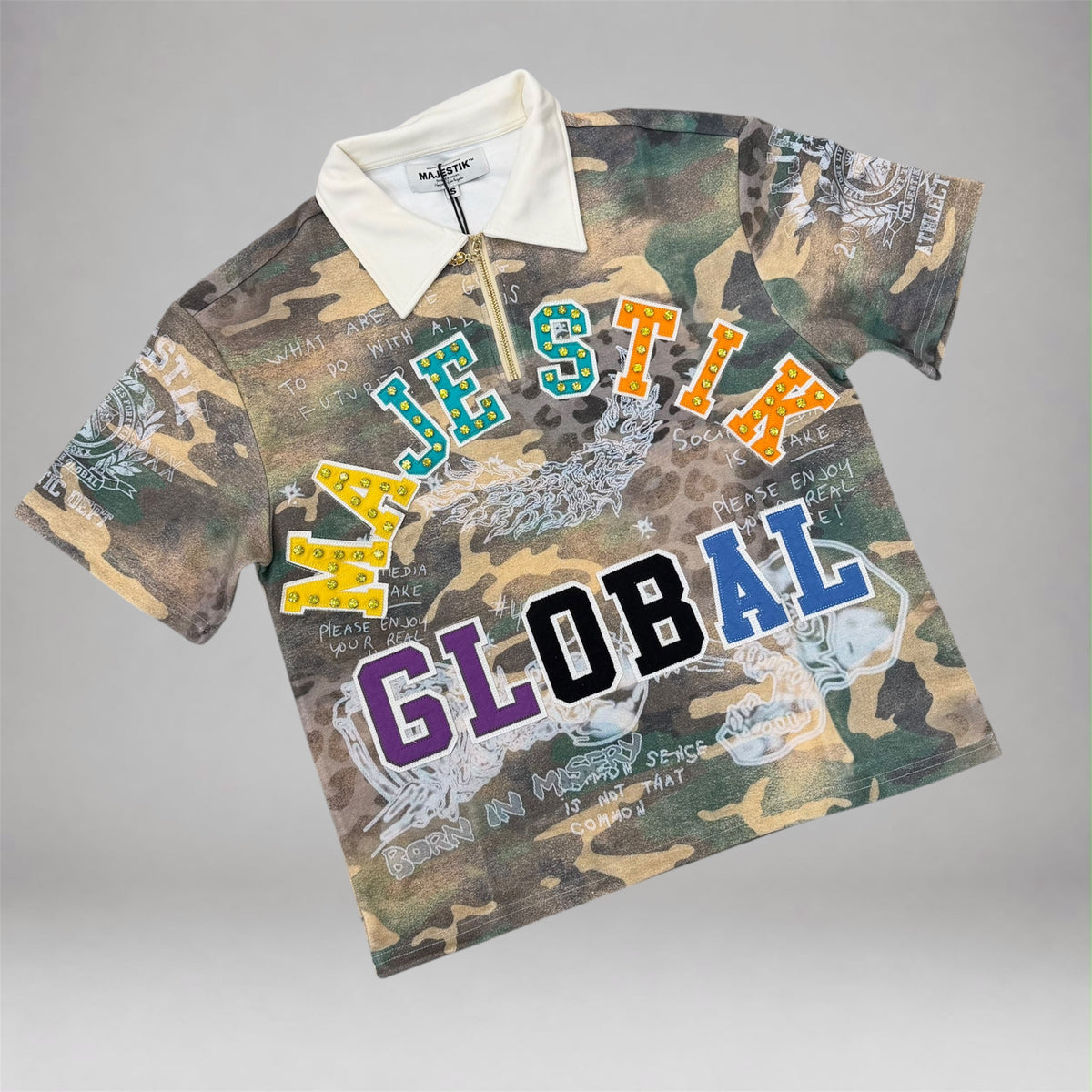 MSKTK - S”Polo w/patches & studs - w.Camo- 26840