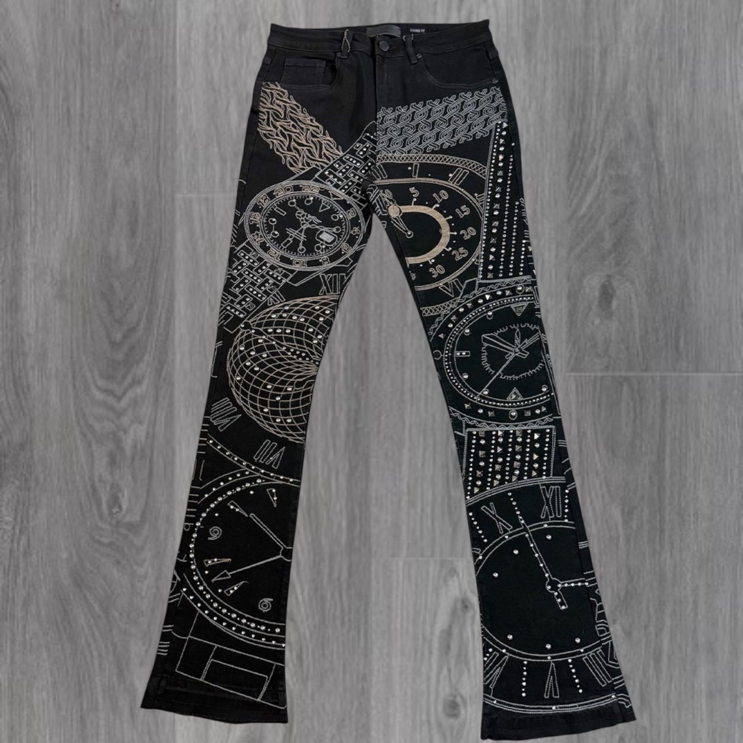 W - The Time Piece Stacked Denim - Black - M8504D