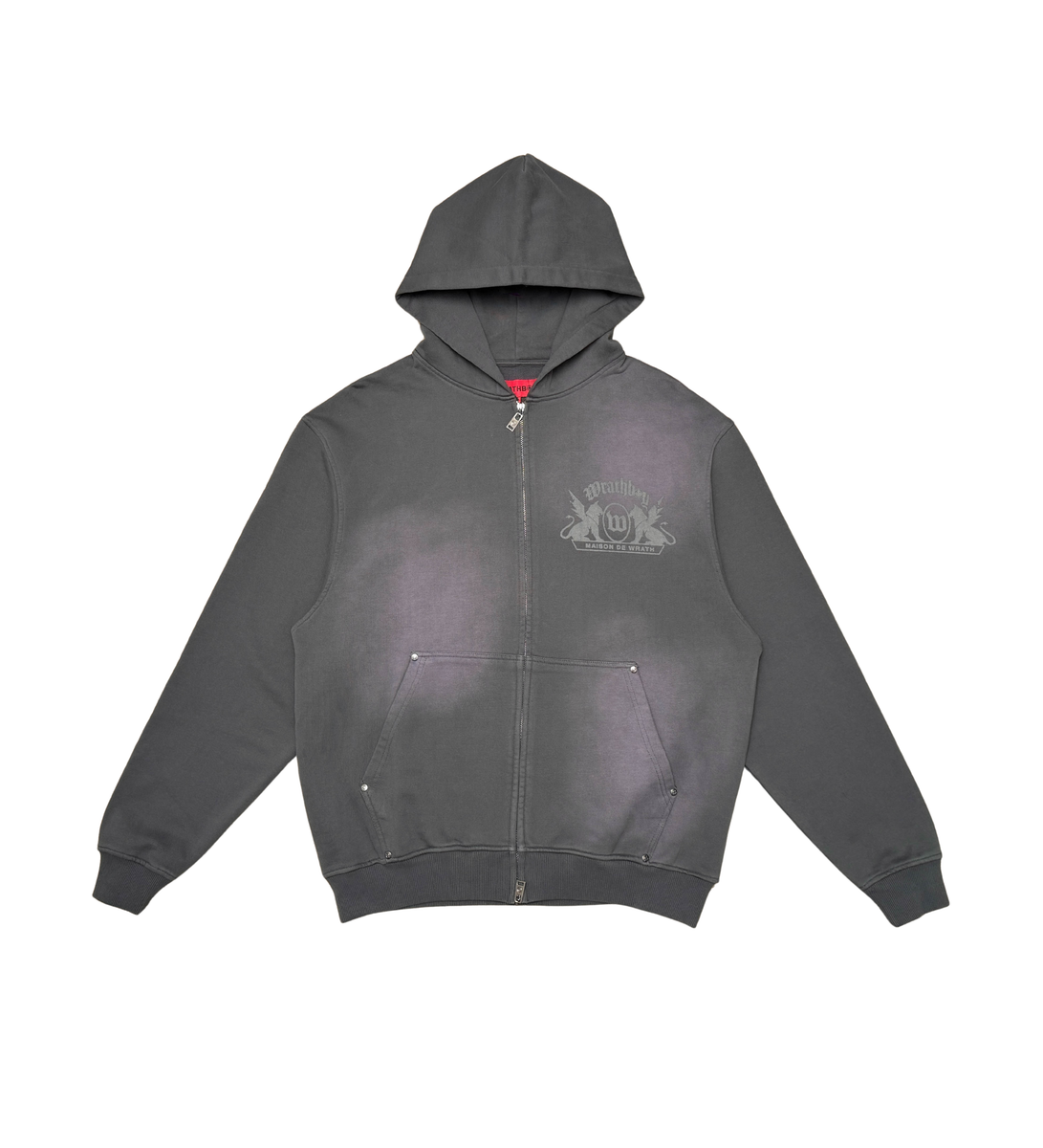 WRATHBOY - Maison Fade Zip Hoodie - DK.Grey - 099
