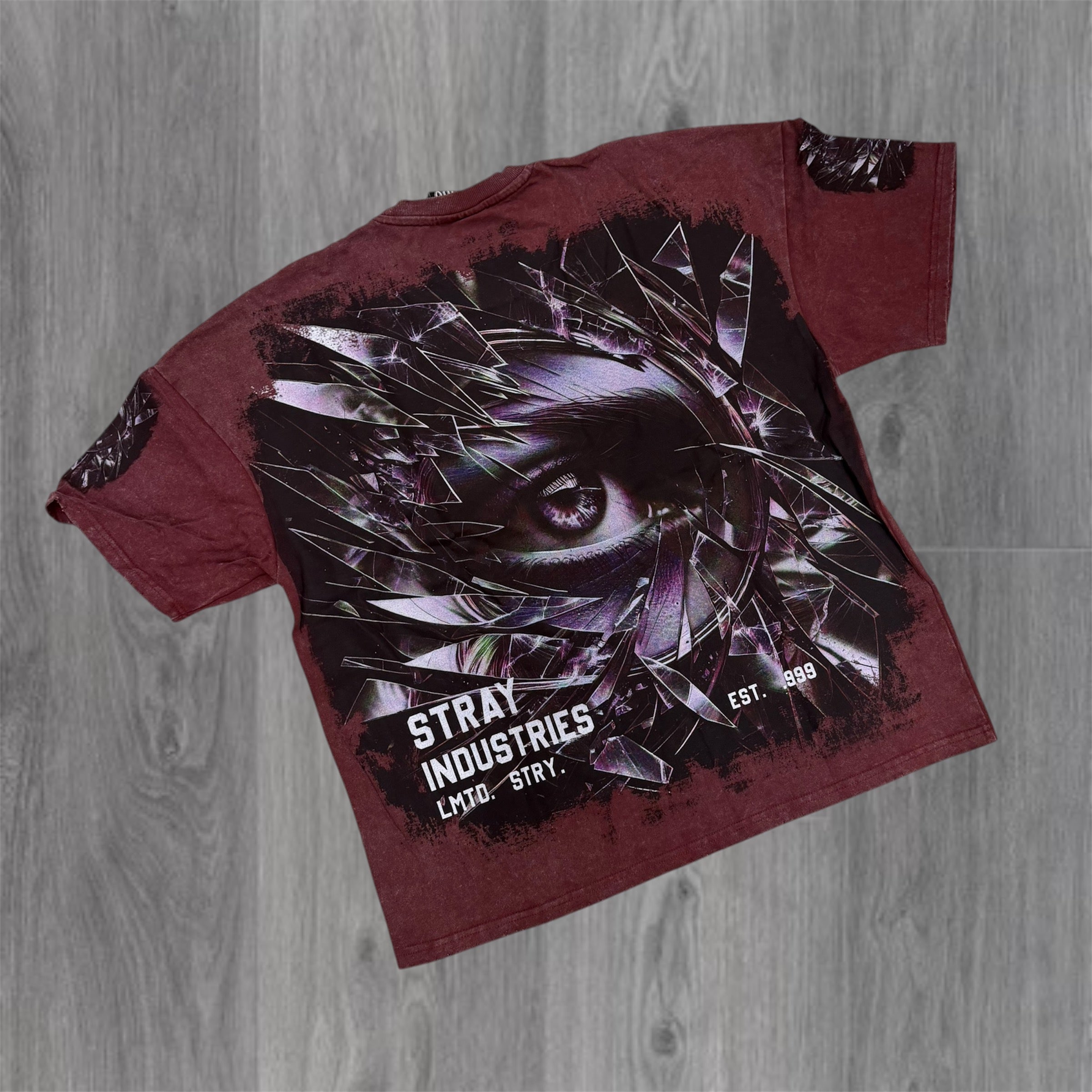 Stray - T-shirt - Burgundy 1725