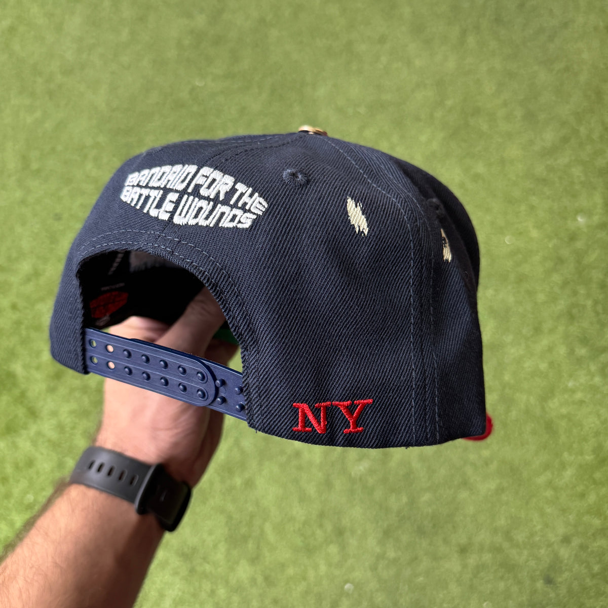 Rough Play - Navy/ Red NYC Snap Hat