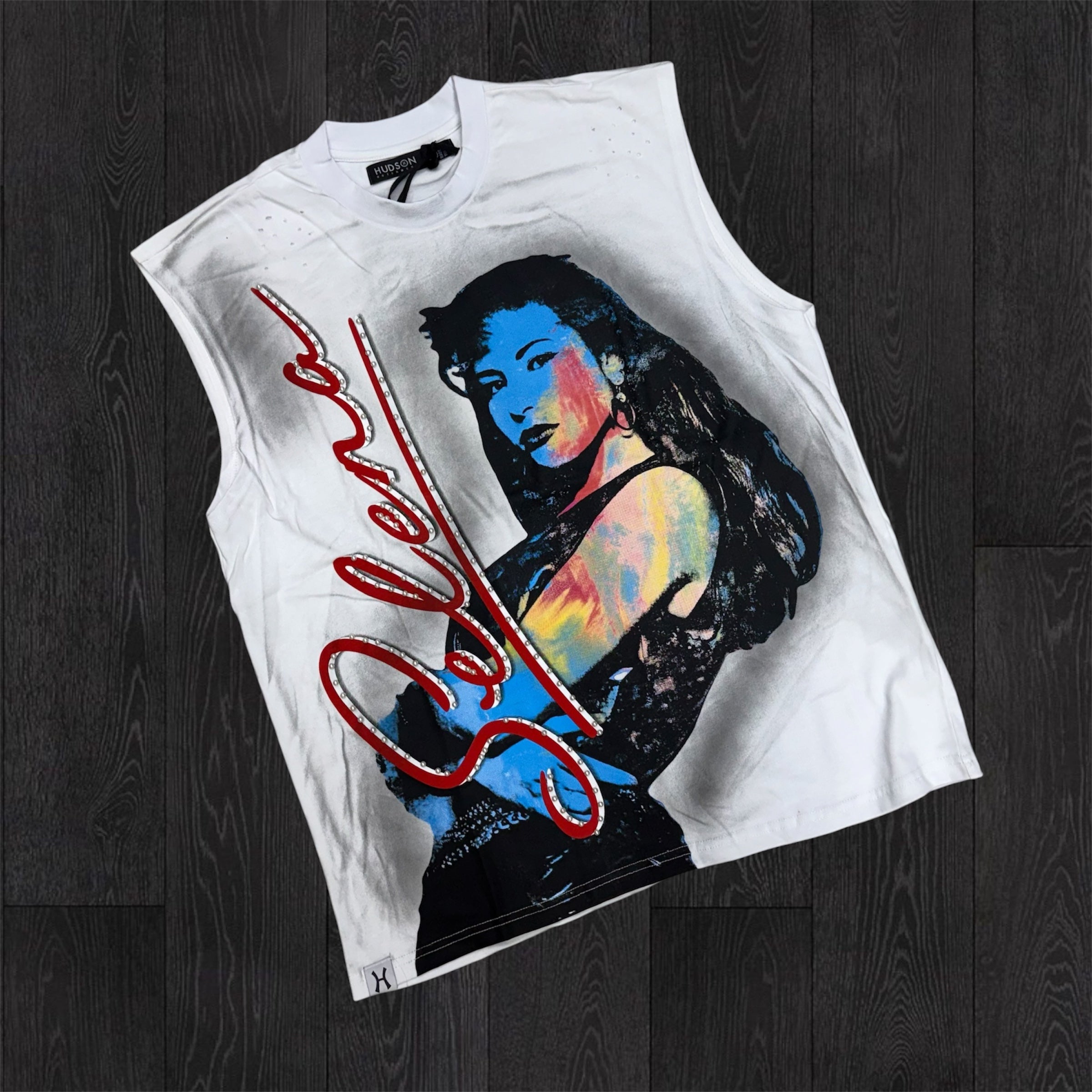 HDSN - Selena Sleeveless Tee - White 712