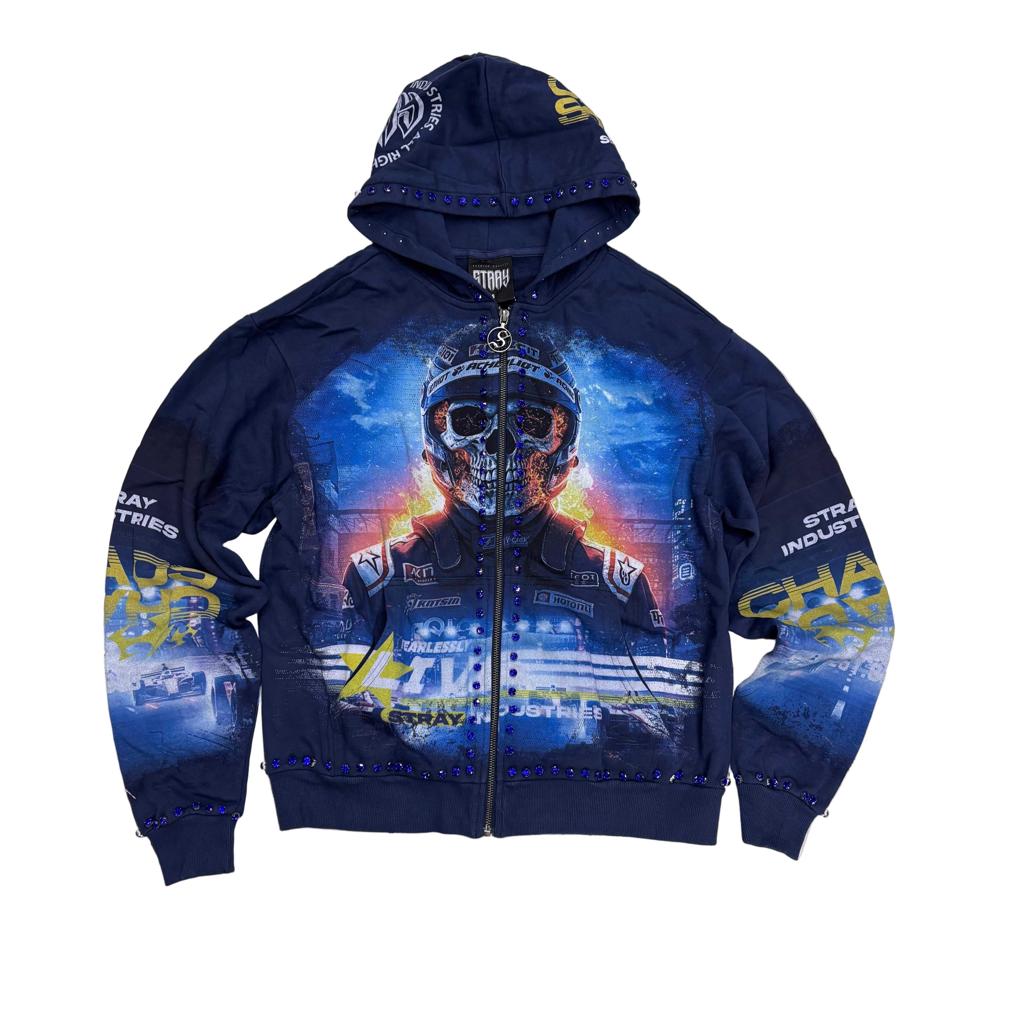 Stray - F1 Zip Up Hoodie - NAVY - 1557