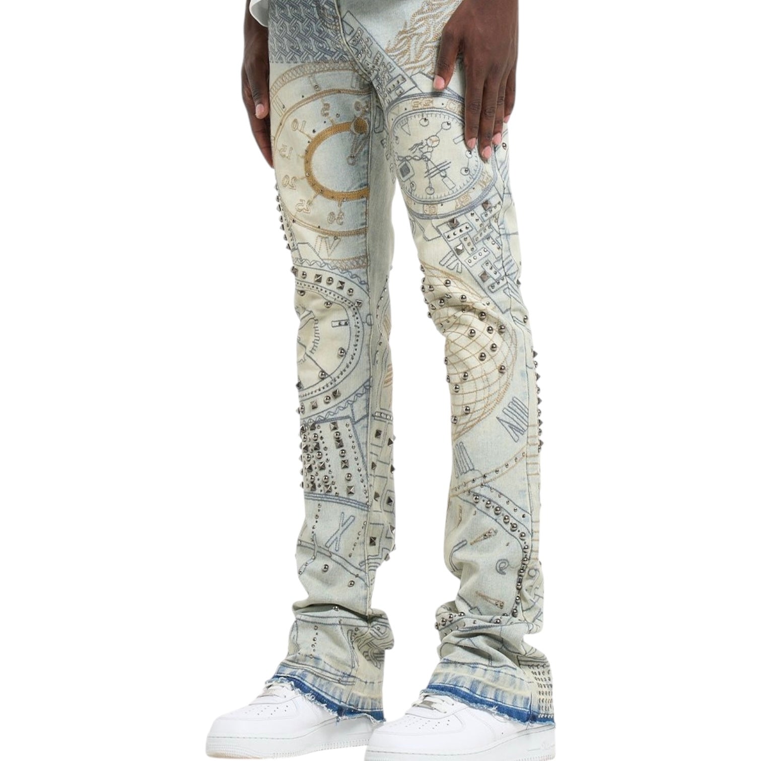 W - The Time Piece Stacked Denim - Ant.Blue - M8504D