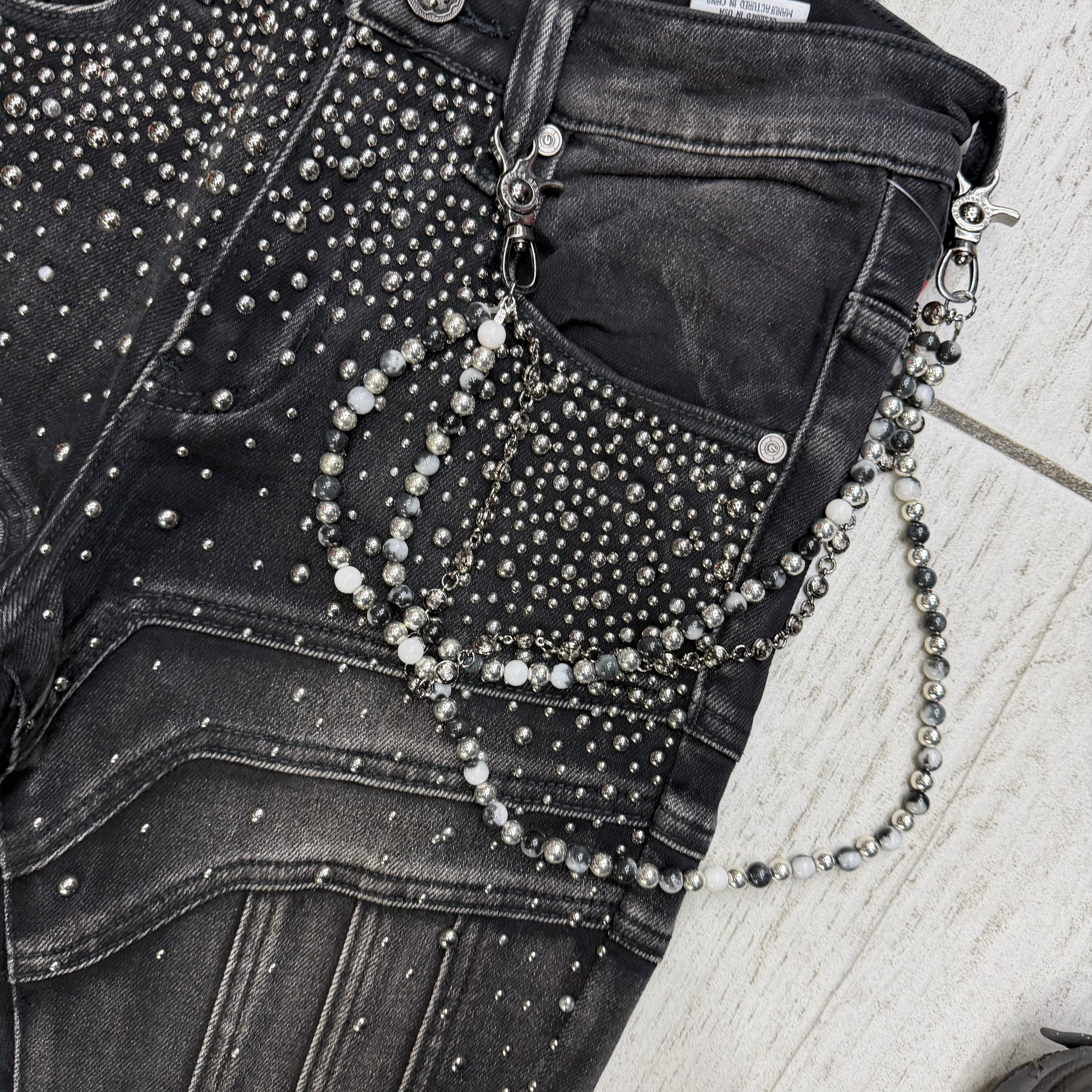 Gunzinii - Flare Fit Denim - BLACK- GZ775