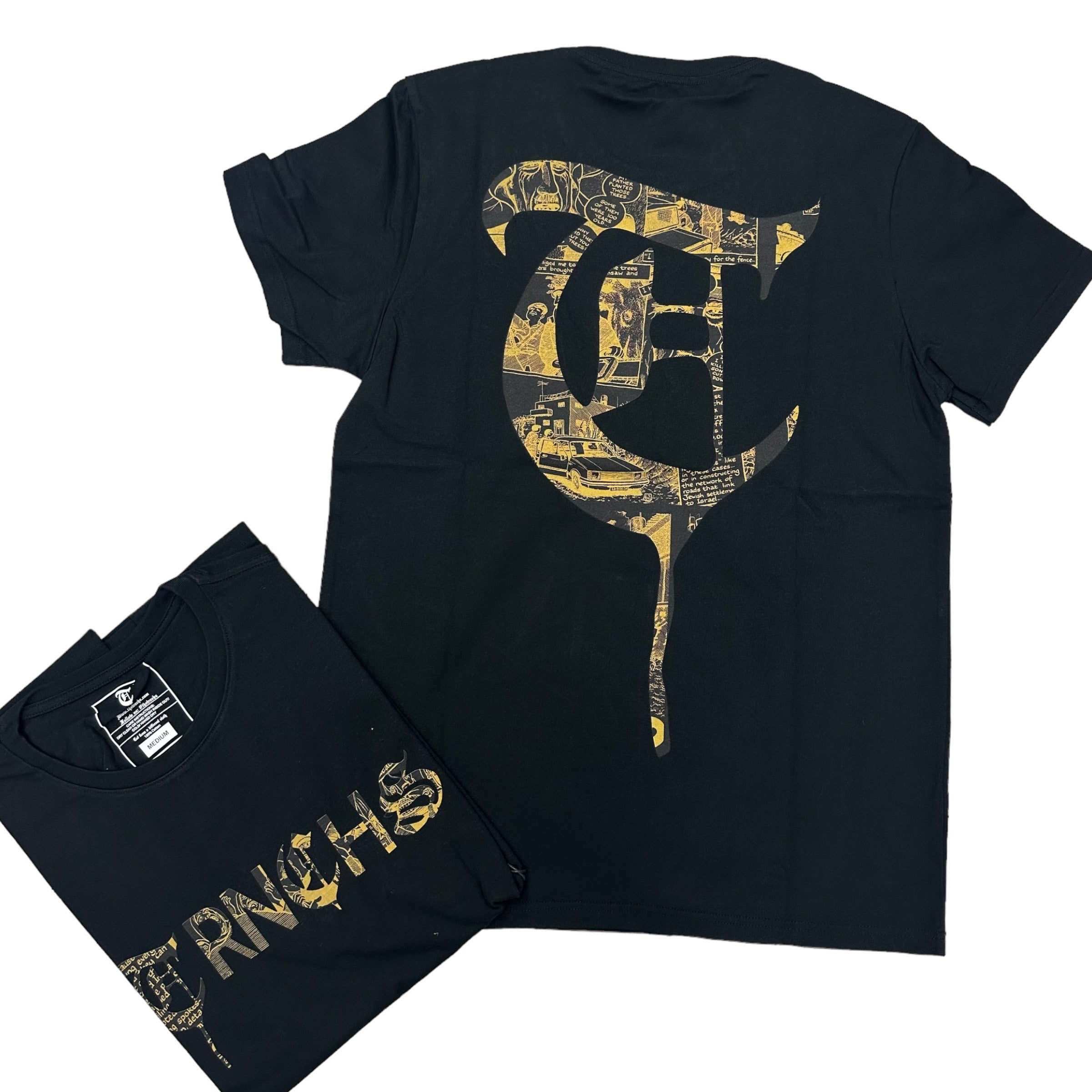 Trnchs Classic "T"  Vintage Oversize Tee Black/Gold