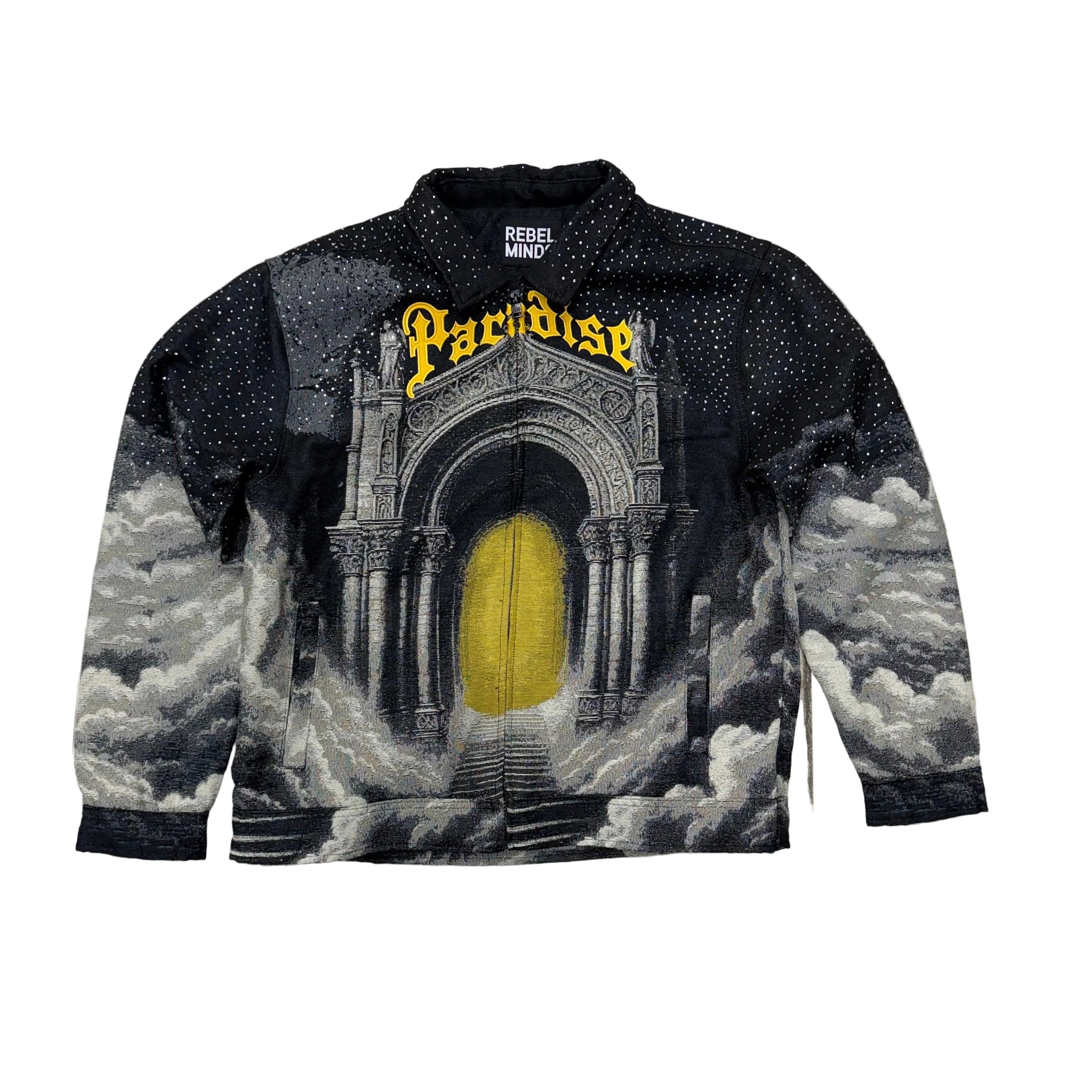Rebel - PARADISE GATE Tapestry Lt.Jacket- Black - 556