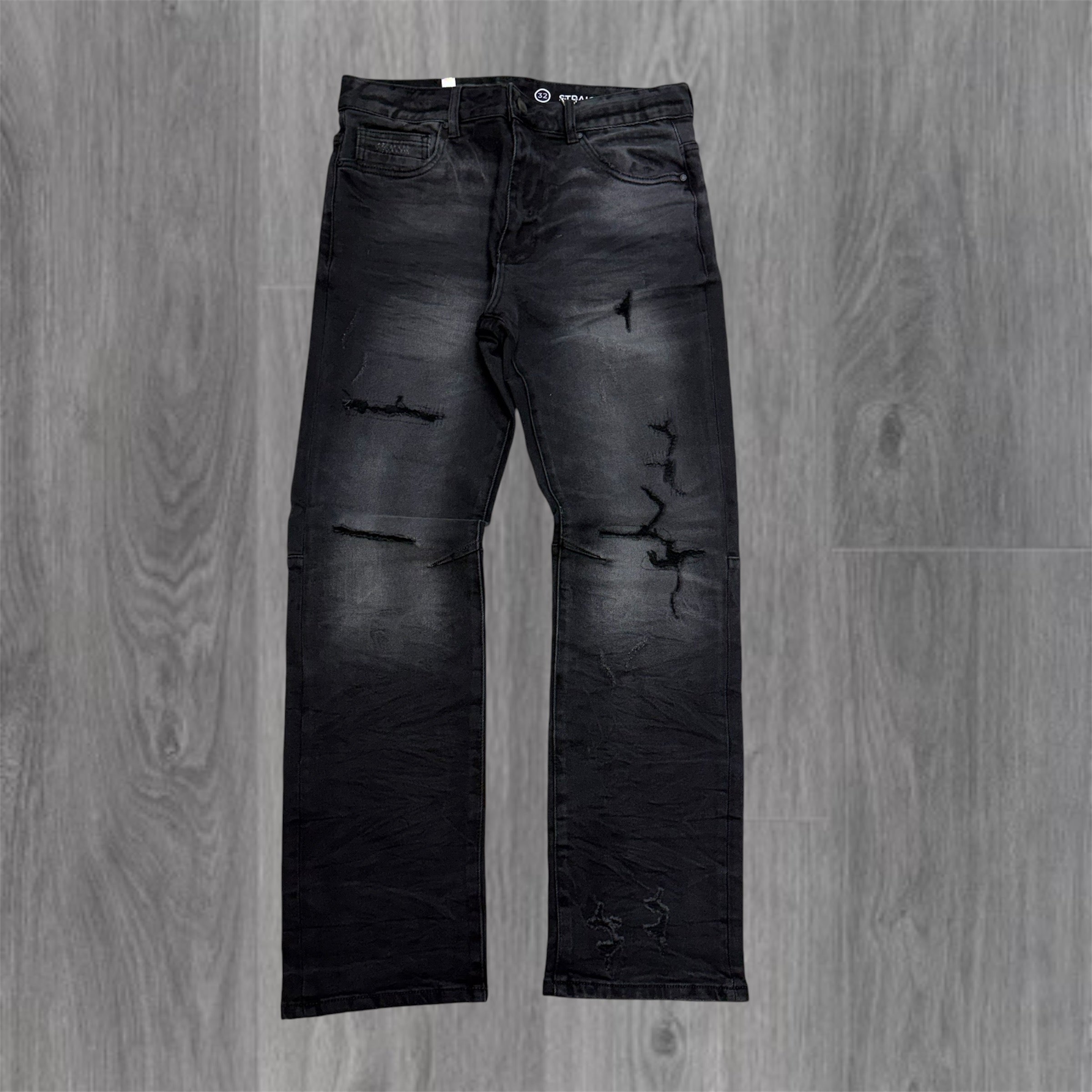 Rise - wisker effect Denim - Tetra BK - 25508