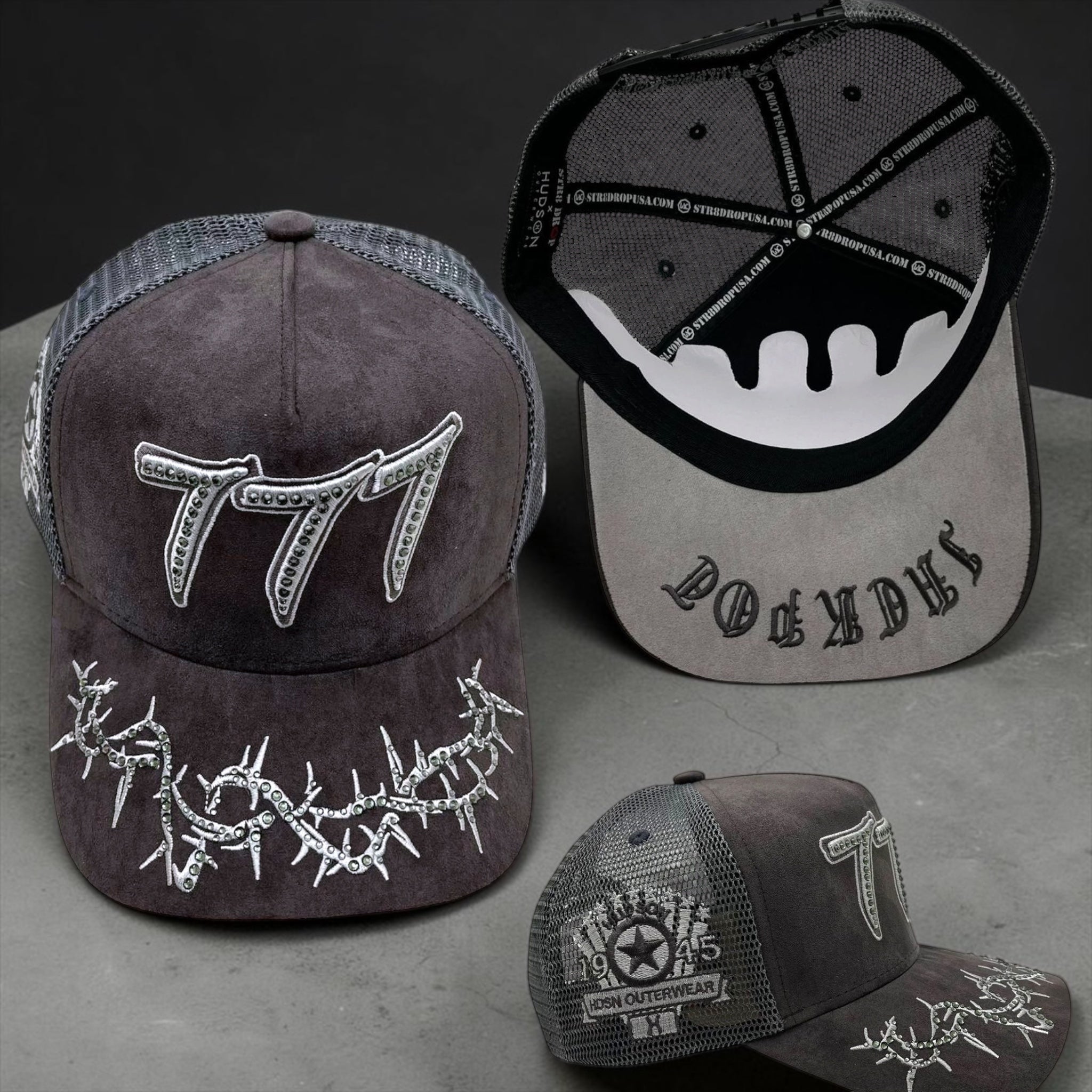 Hudson - “Chains” 777 Trucker hat - Grey V2