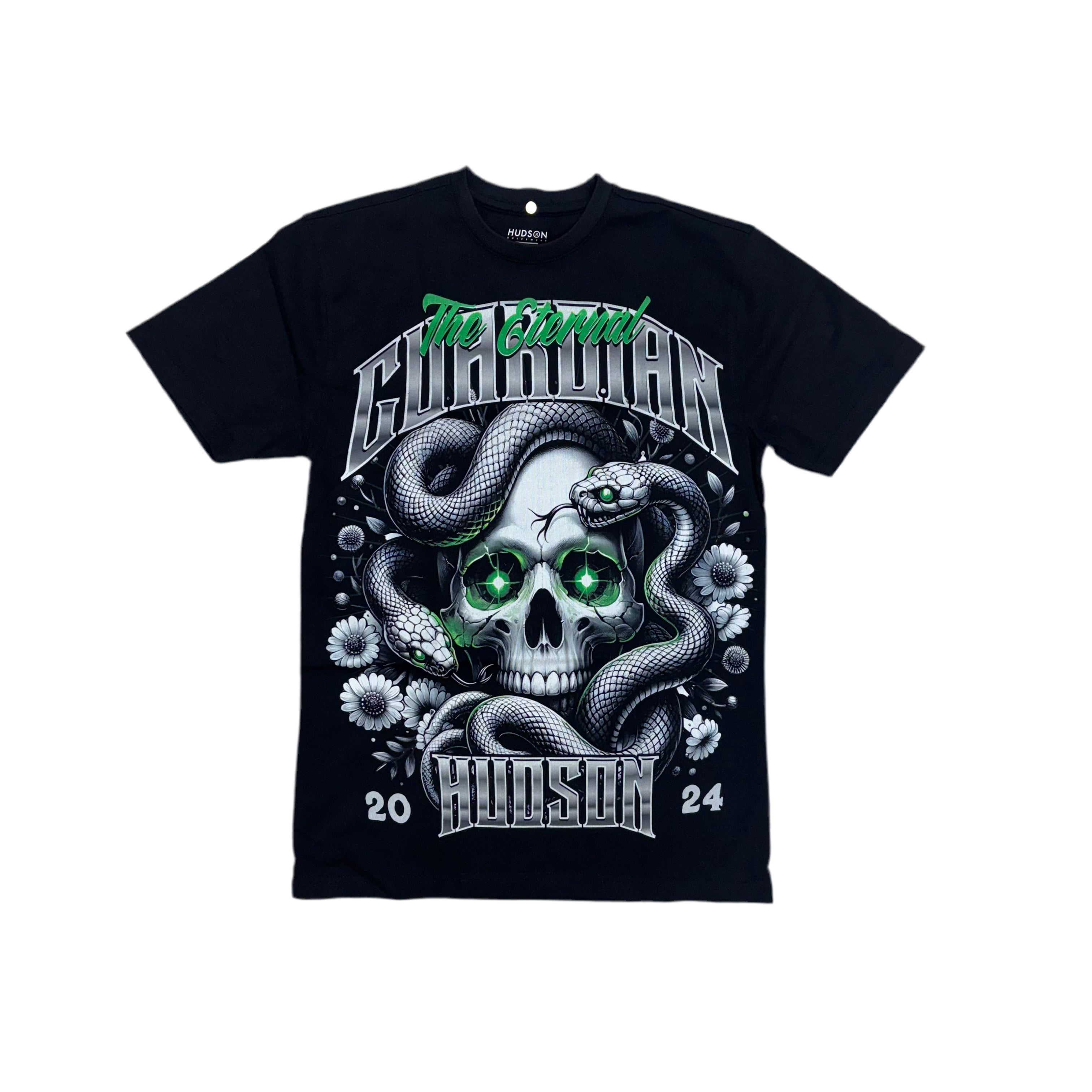 Hudson Guardian T-Shirt Black/Green 618