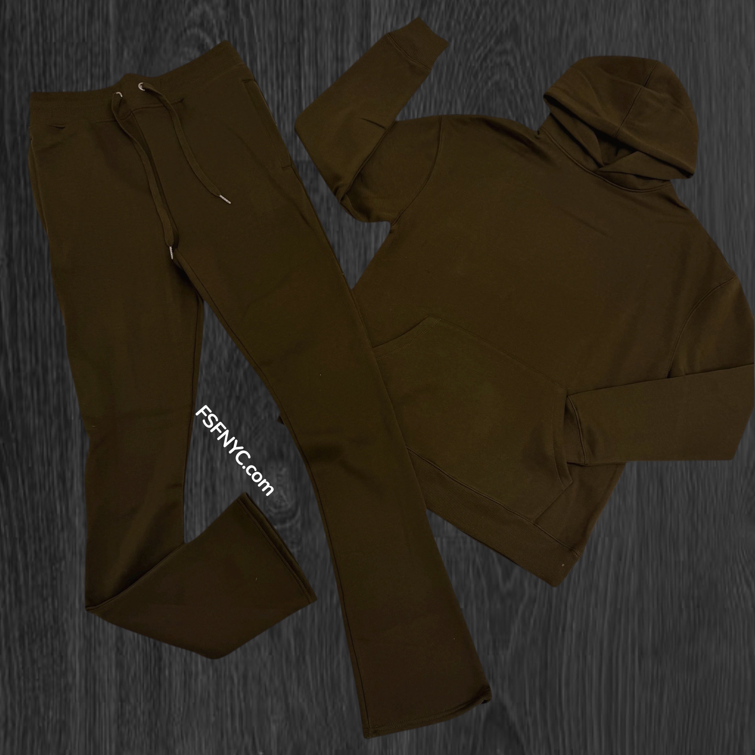 Narr - STACKED UpTown Sweat Suit - Brown - 1081