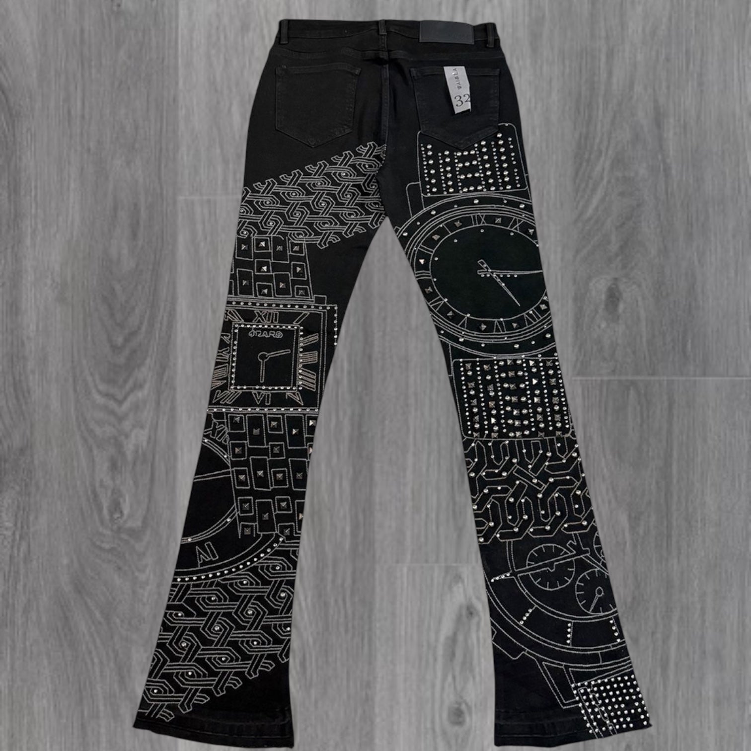 W - The Time Piece Stacked Denim - Black - M8504D